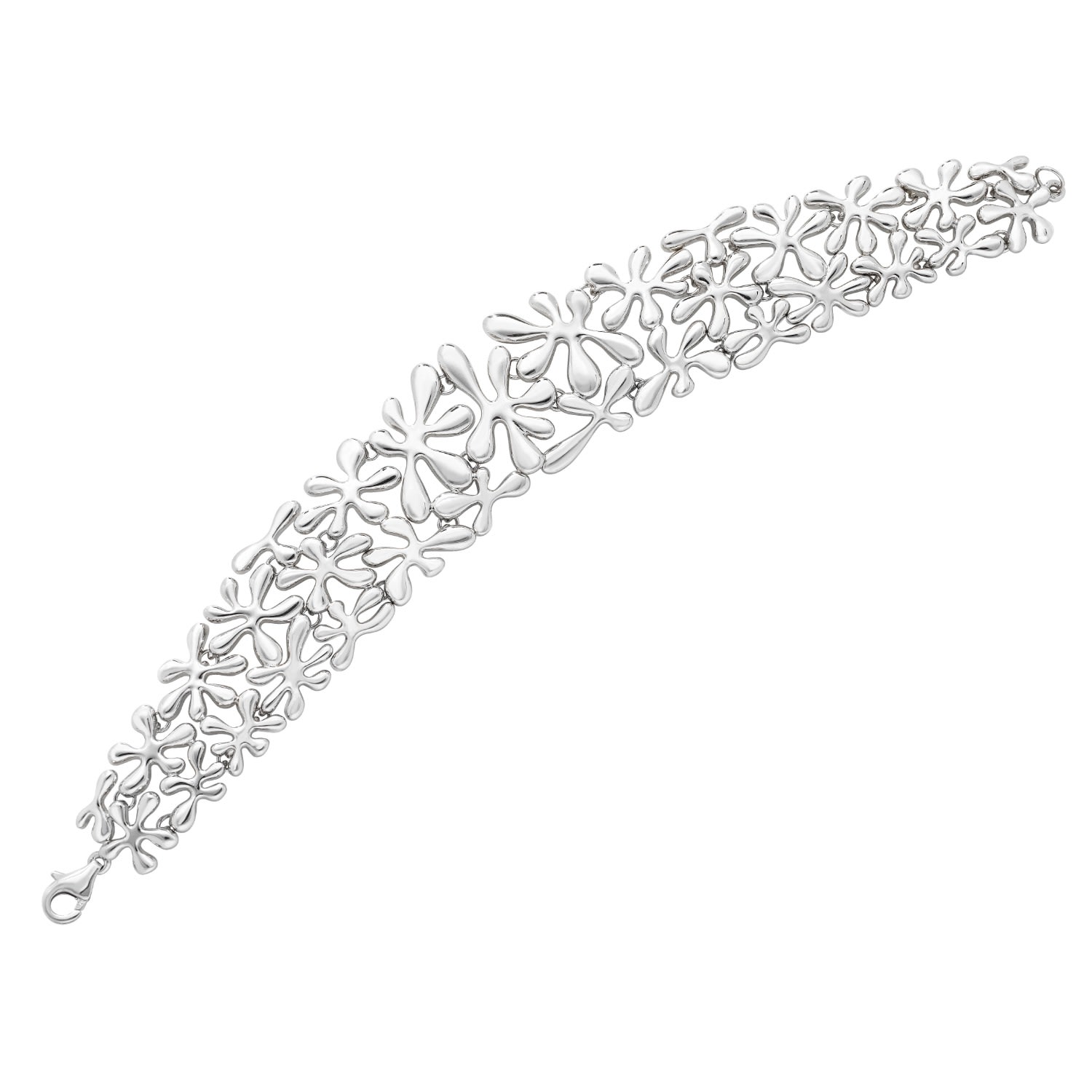 Lucy Quartermaine Women's Solid Sterling Silver Multi Splash Bracelet