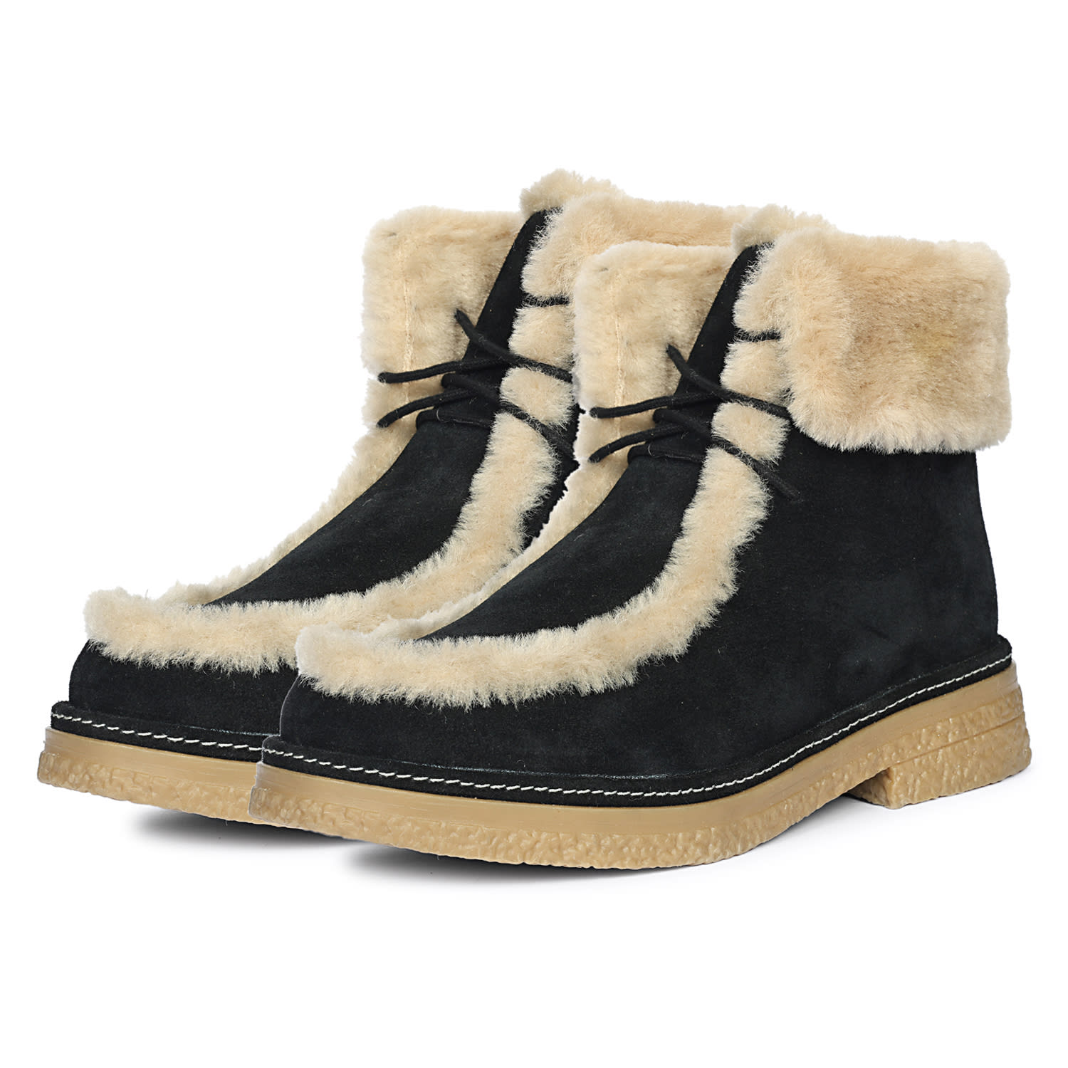 Jelavu Bari Lace Up Ankle Boots In Black