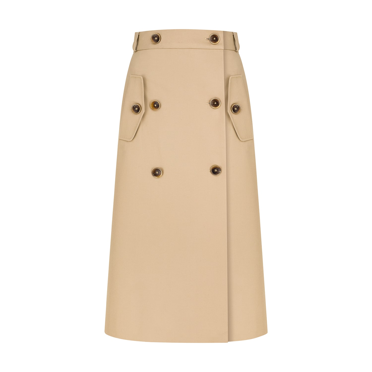 Saintby Anna Baj Women's Neutrals Midi Cotton Skirt Parma In Beige