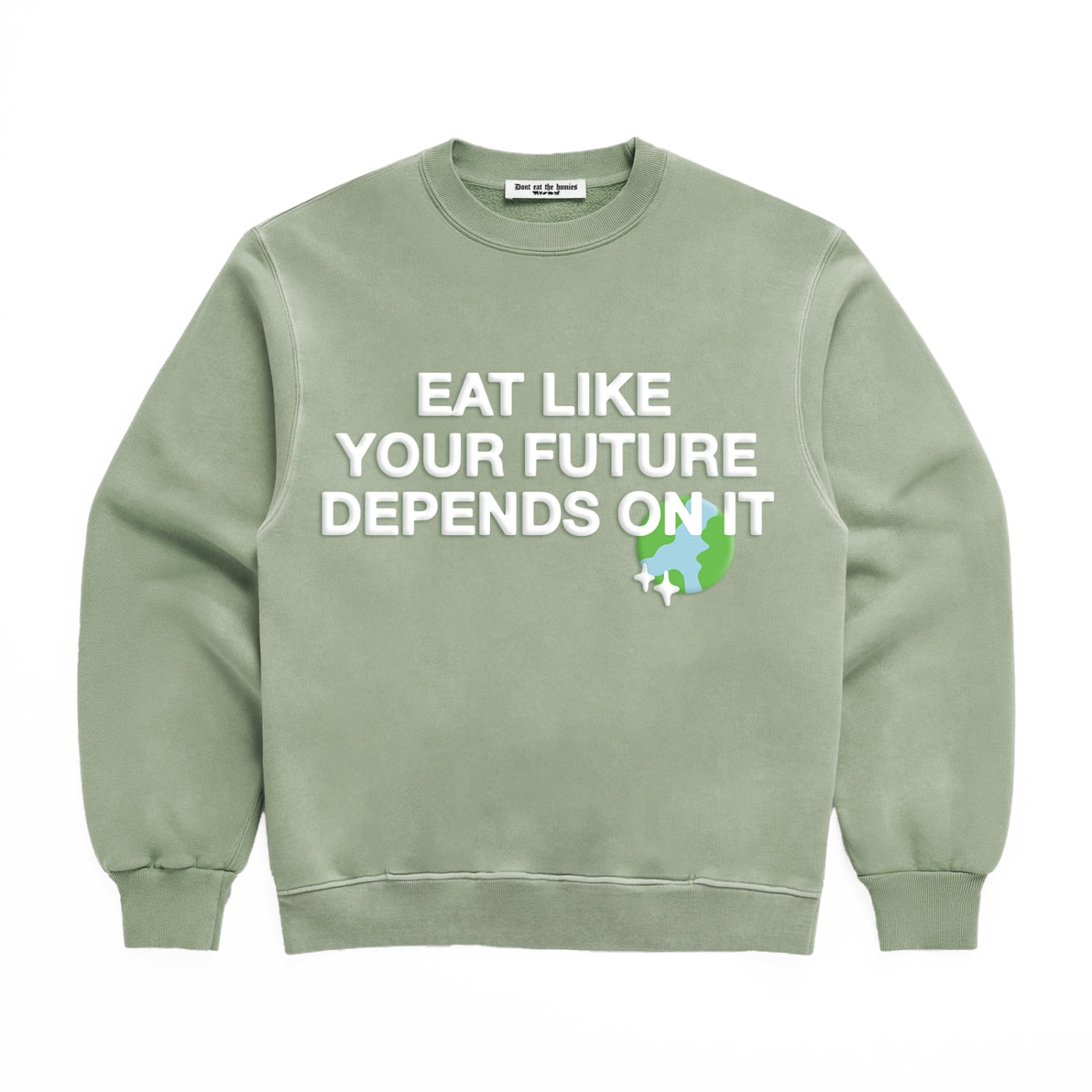 Dont Eat The Homies Future Crewneck - Green In Green