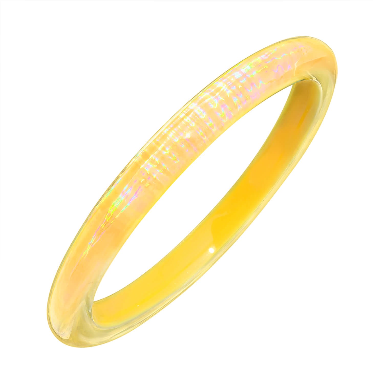 Women’s Yellow / Orange Iridescent Bangle In Yellow Gold & Honey