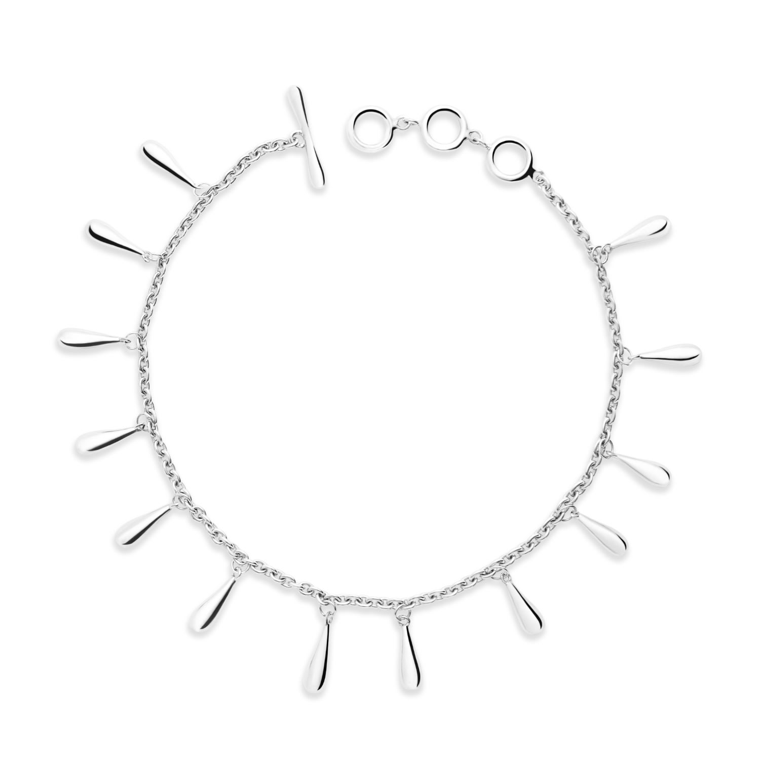 Lucy Quartermaine Women's Silver Drop Station Bracelet In Metallic