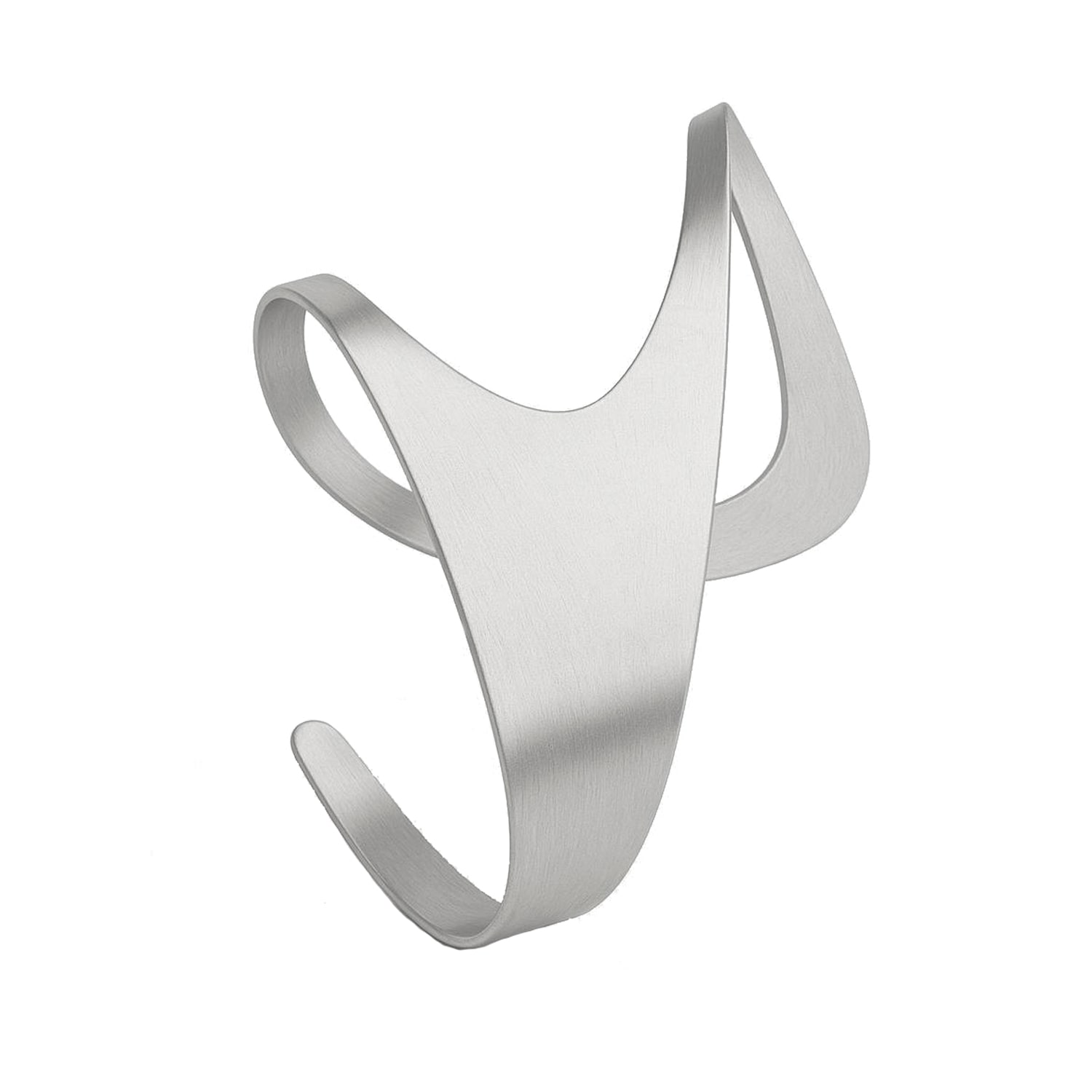 Hota Hota Jewellery Women's Silver Echo Bracelet – Matte – Left
