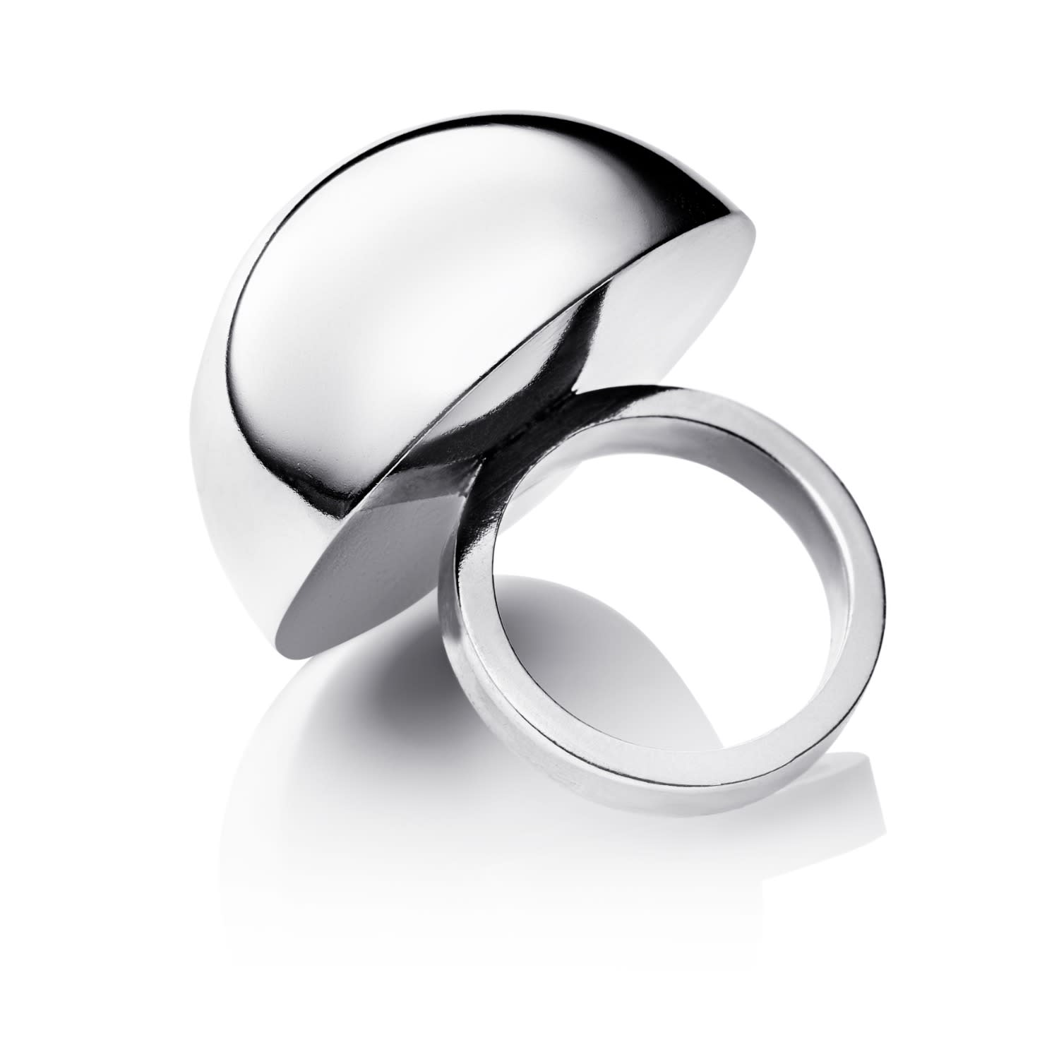 Krista Lehari Jewellery Women's The Dark Side Of The Full Moon Sterling Silver Ring In Silver
