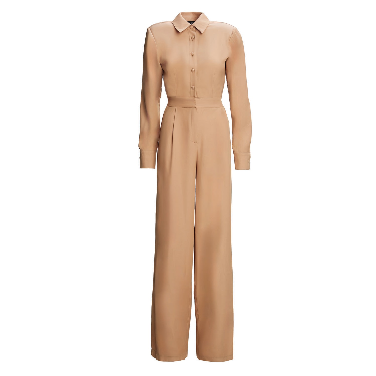 Bluzat Women's Neutrals Beige Straight Jumpsuit In Beige
