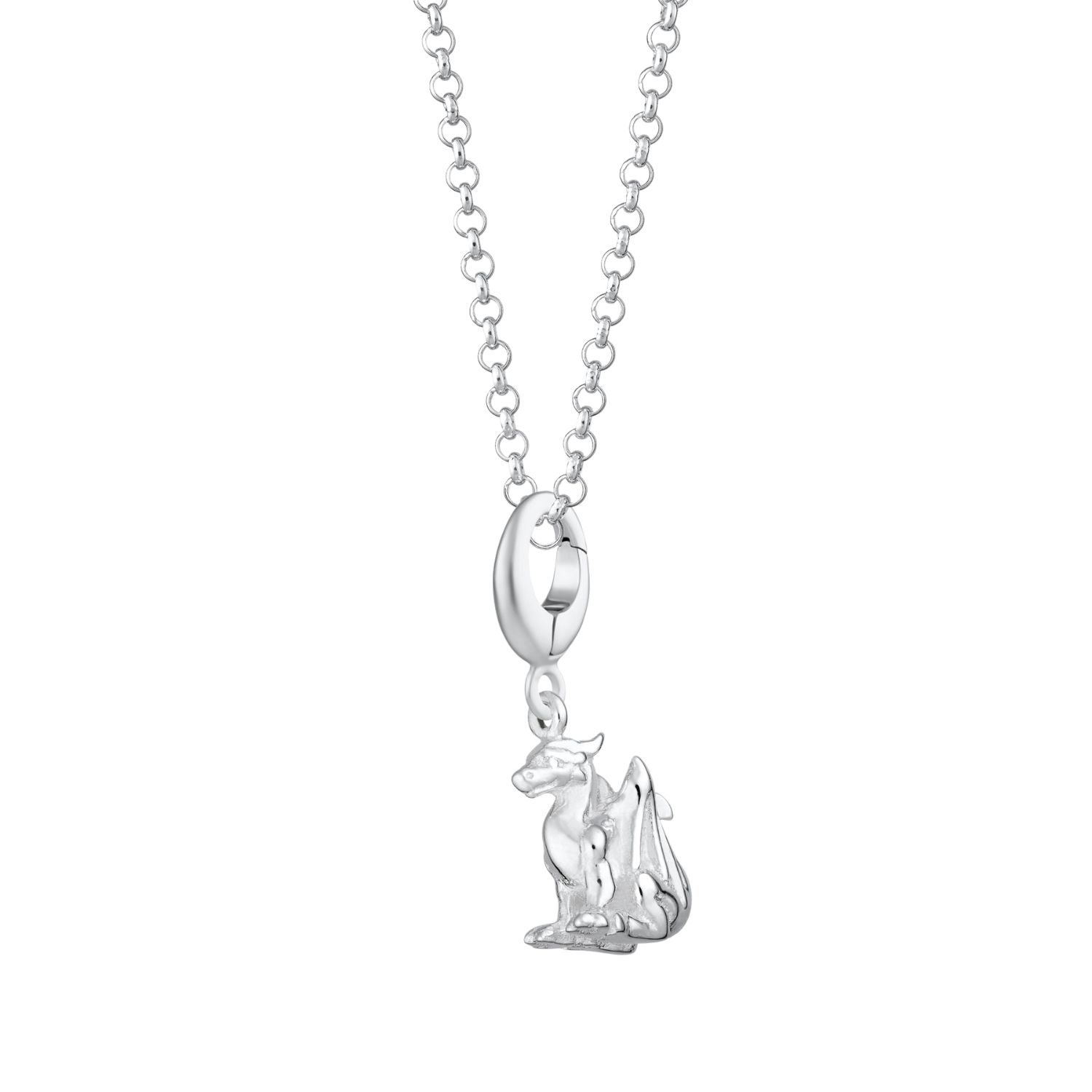 Women’s Sterling Silver Dragon Charm Necklace | Lily Charmed
