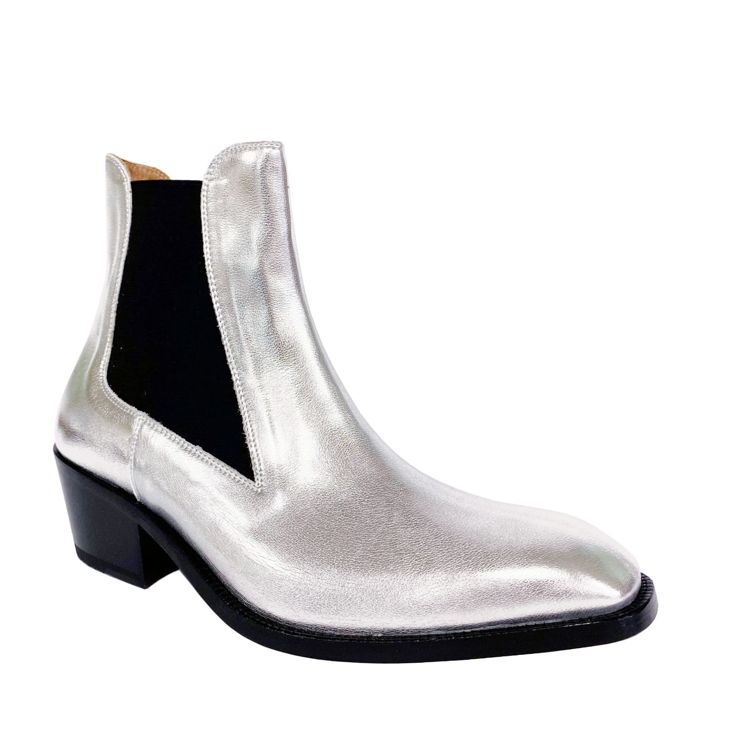 Subin Hahn Men's Briar Chelsea Boot In Moonlight Silver In Silver