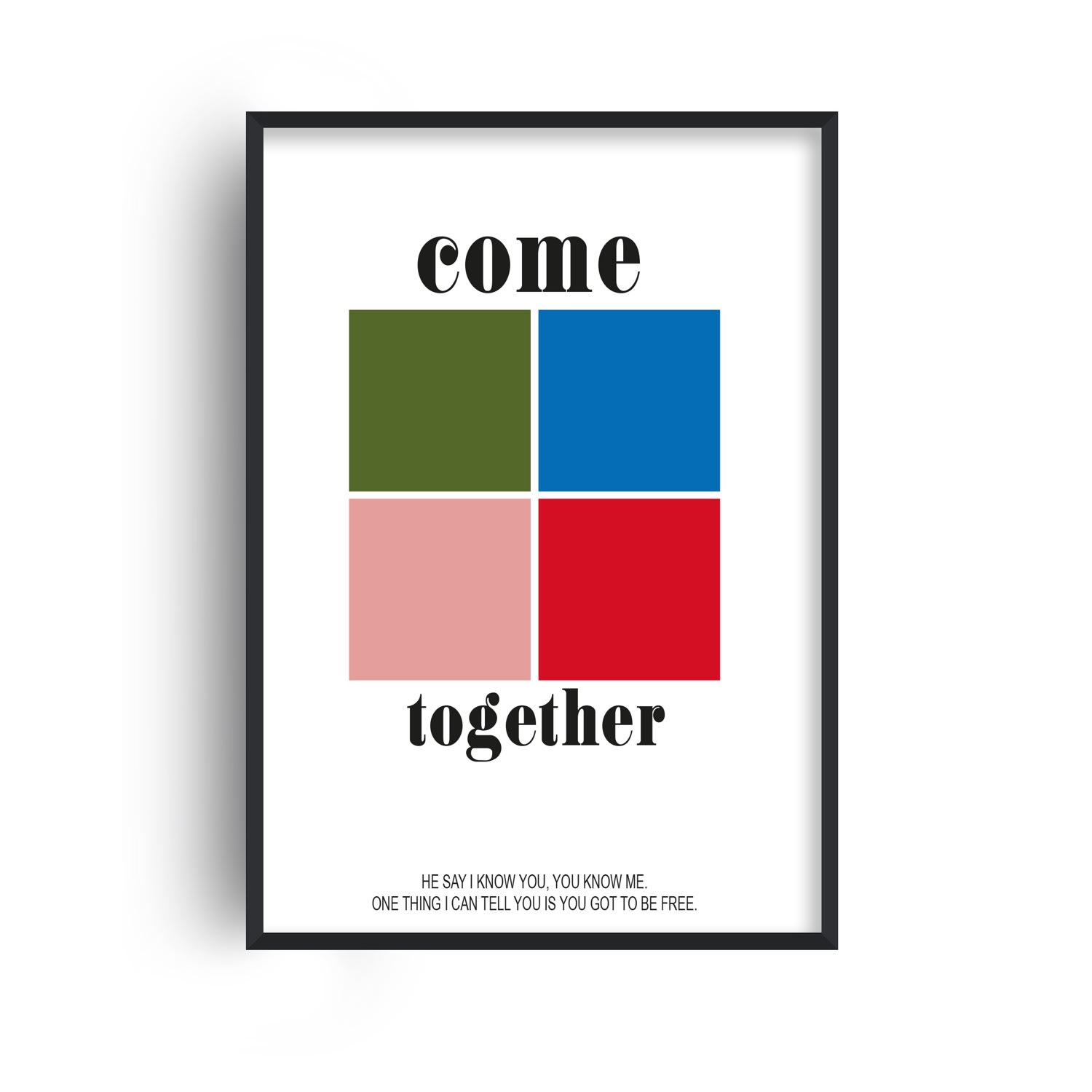 Come Together Beatles Inspired Retro GiclÃ©e Art Print A3 297 X 420Mm Fanclub