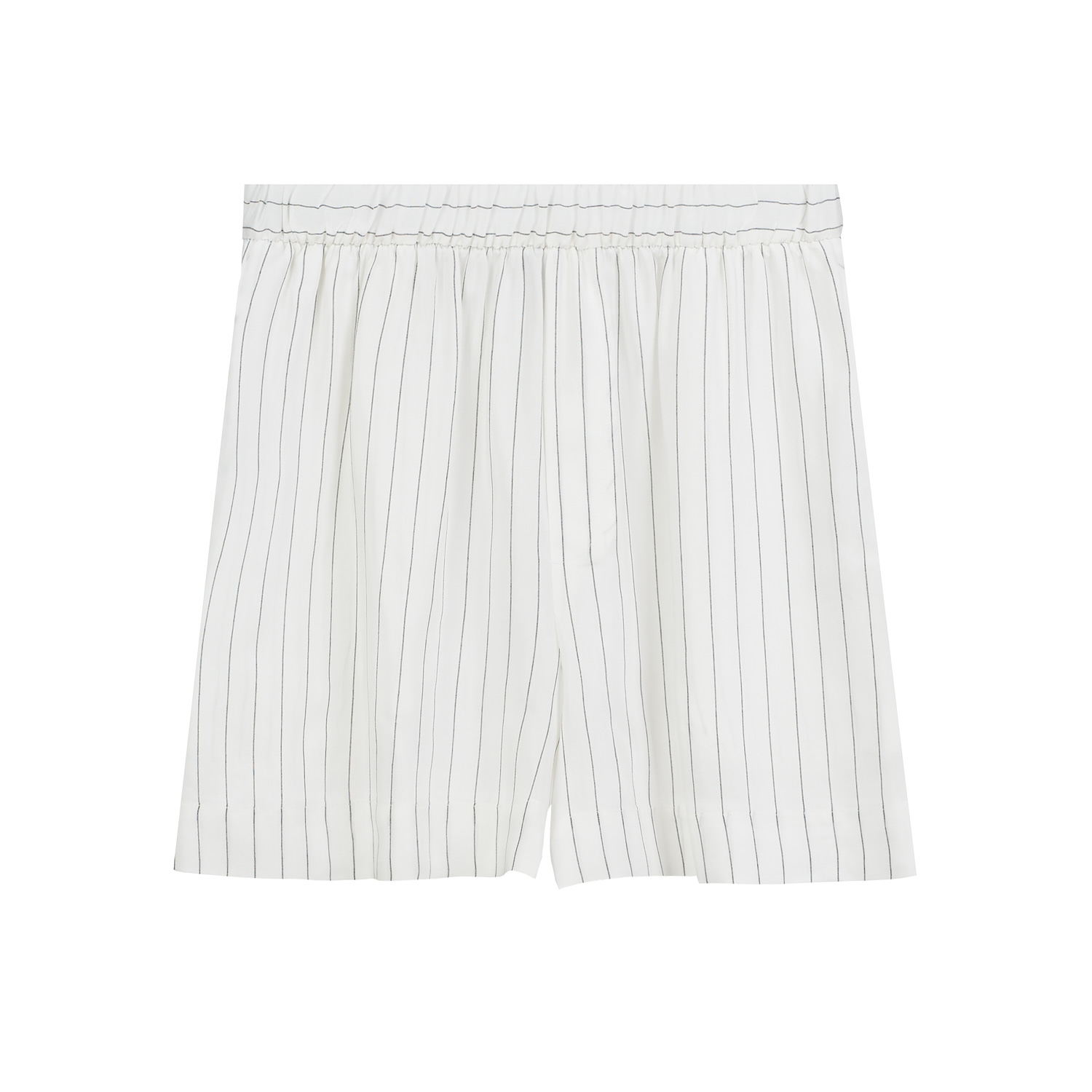 Inavati Women's Black / White Pyjama Shorts In Black Stripes - Unisex