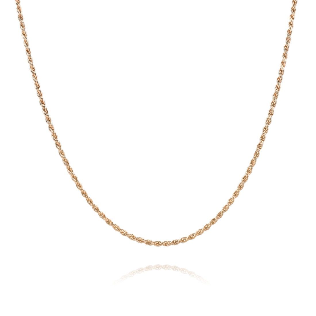 Spero London Women's Sterling Silver Rope Chain Necklace - Rose Gold In Gold