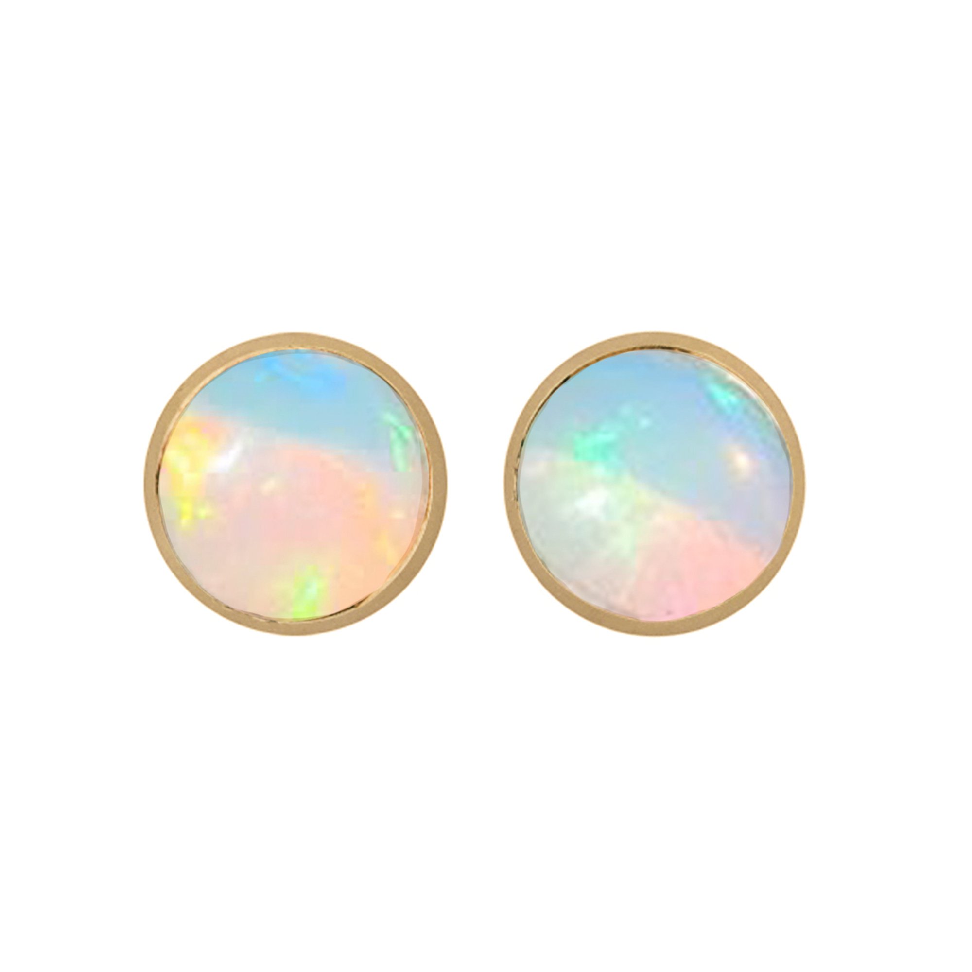 Charlotte's Web Jewellery Women's Maya Interchangeable Gold Stud Earrings - Opal In Gold