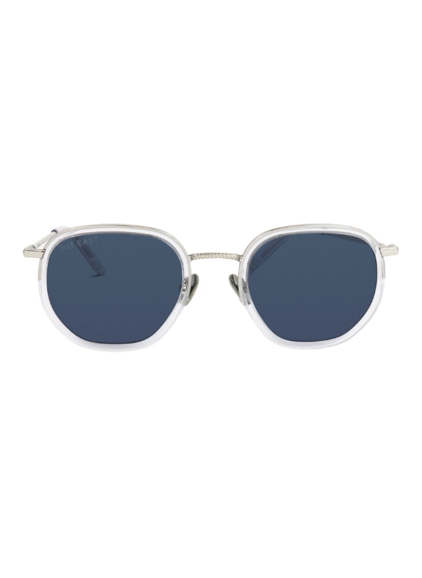 Out East Eyewear Women's Blue / White / Silver Devon Sunglasses