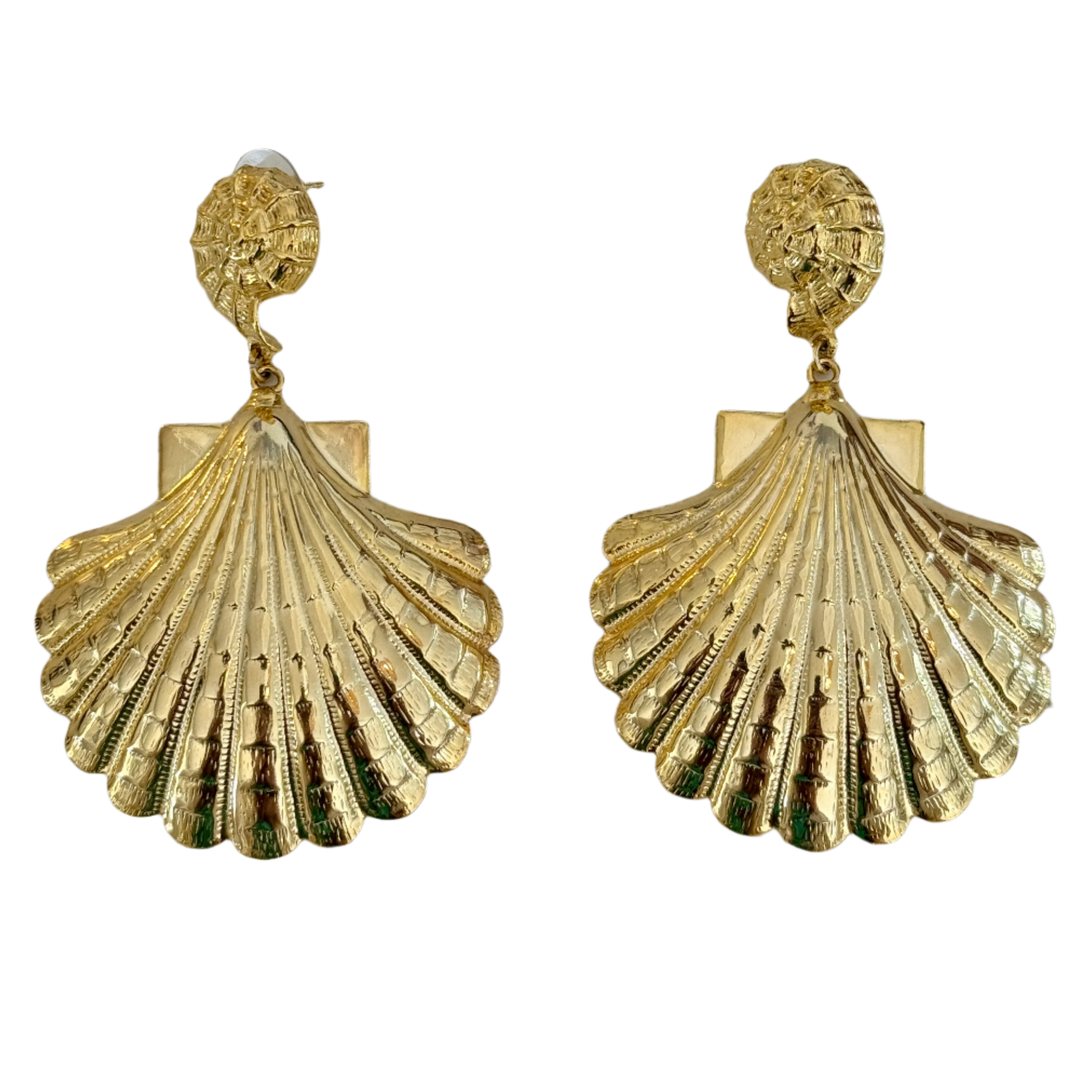 Laura Gray Women's 24k Gold Plate Sea Shell Earrings