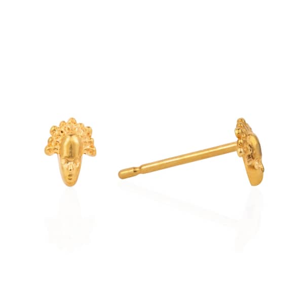 GUCCI WOMEN'S TINY VOODOO LEGBA EARRINGS GOLD