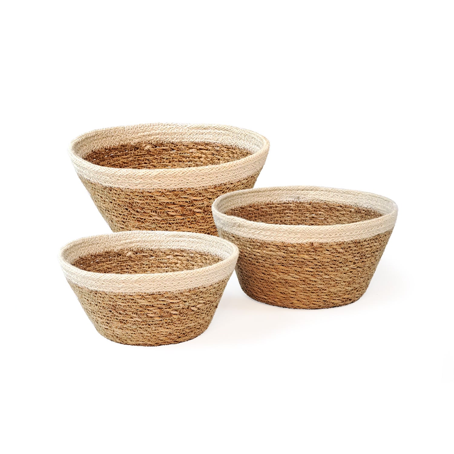 Shop Korissa Neutrals Savar Plant Bowl - Set Of 3 In White