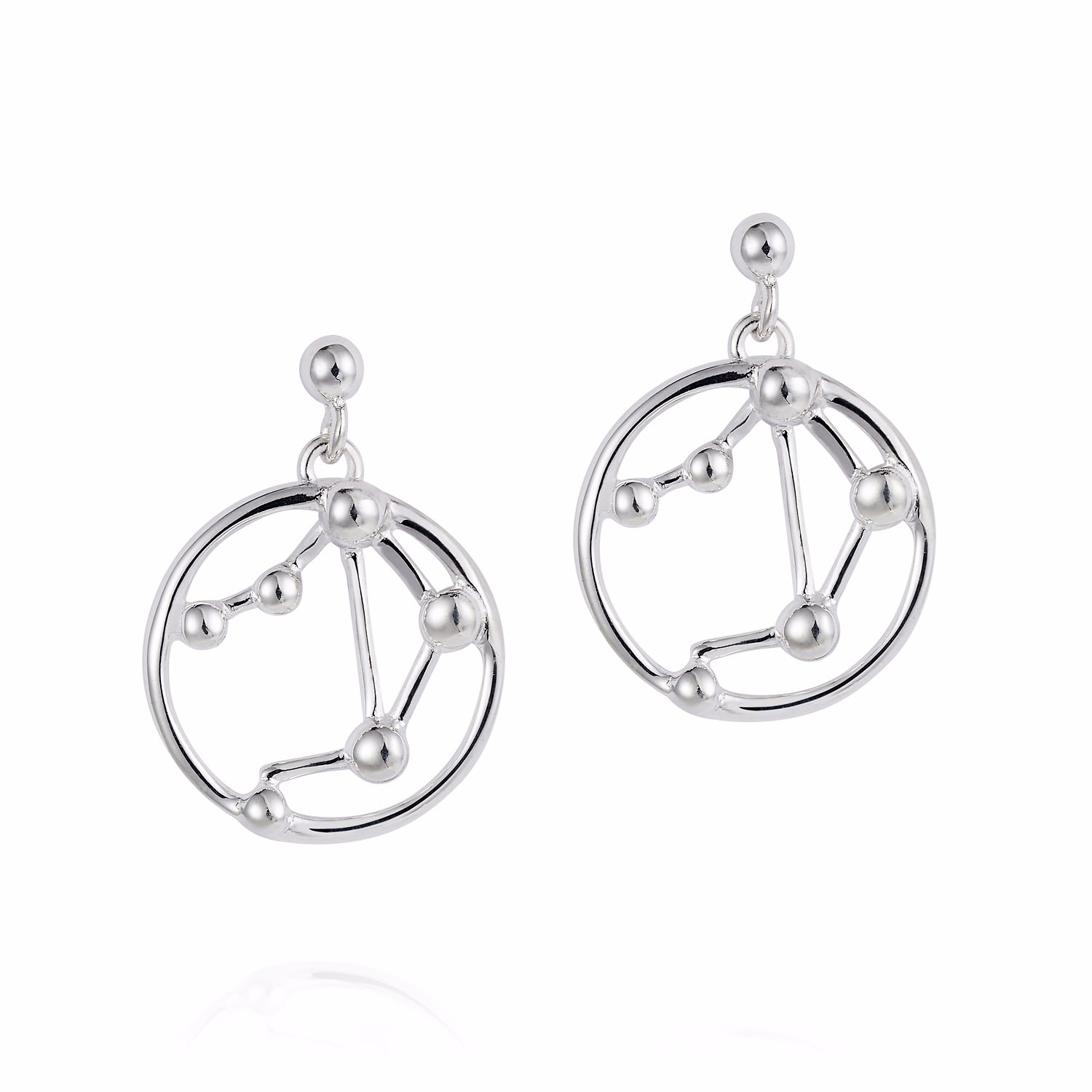 Women’s Silver Libra Astrology Drop Studs Yasmin Everley Jewellery