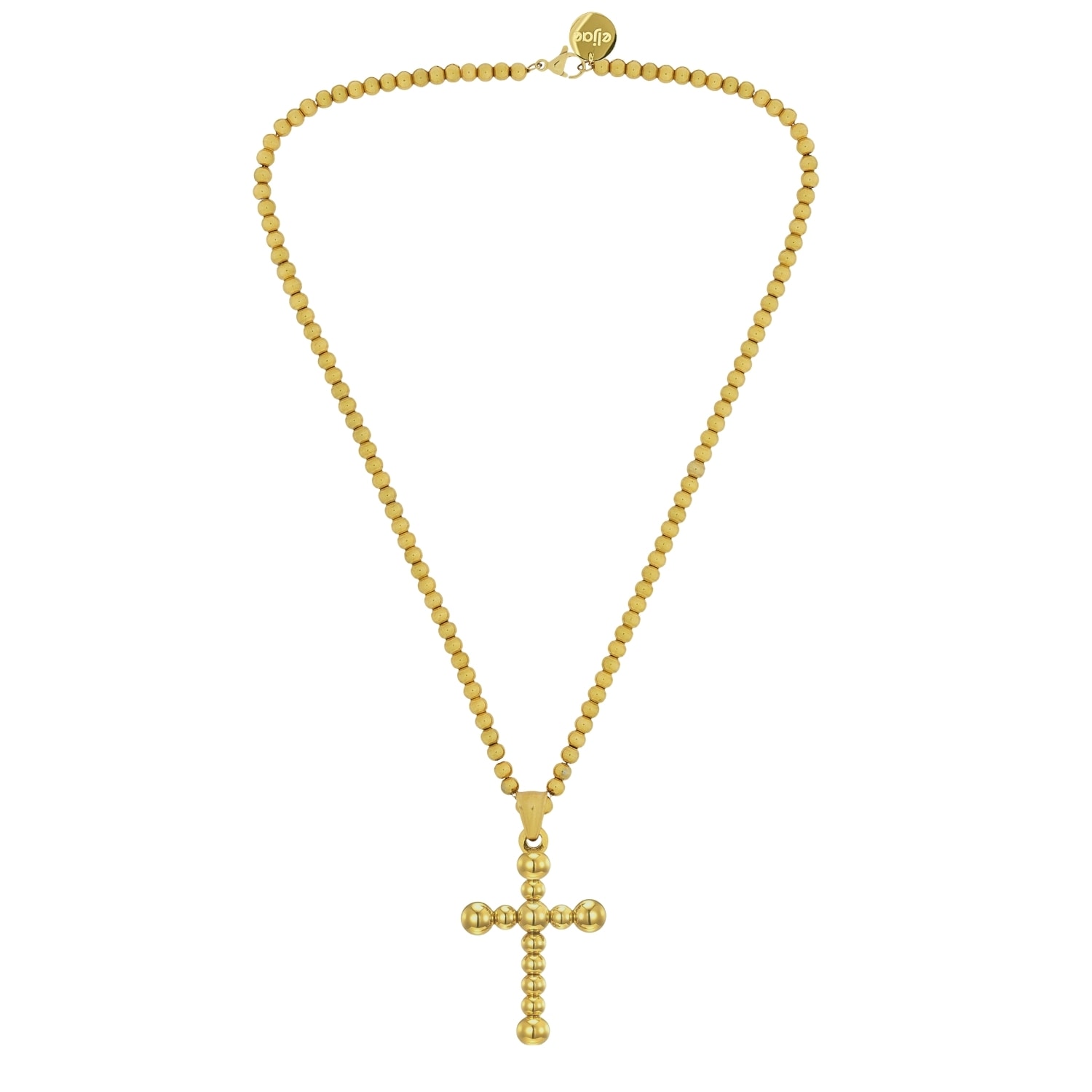 Women’s Gold Onyx Cross Necklace Eljae