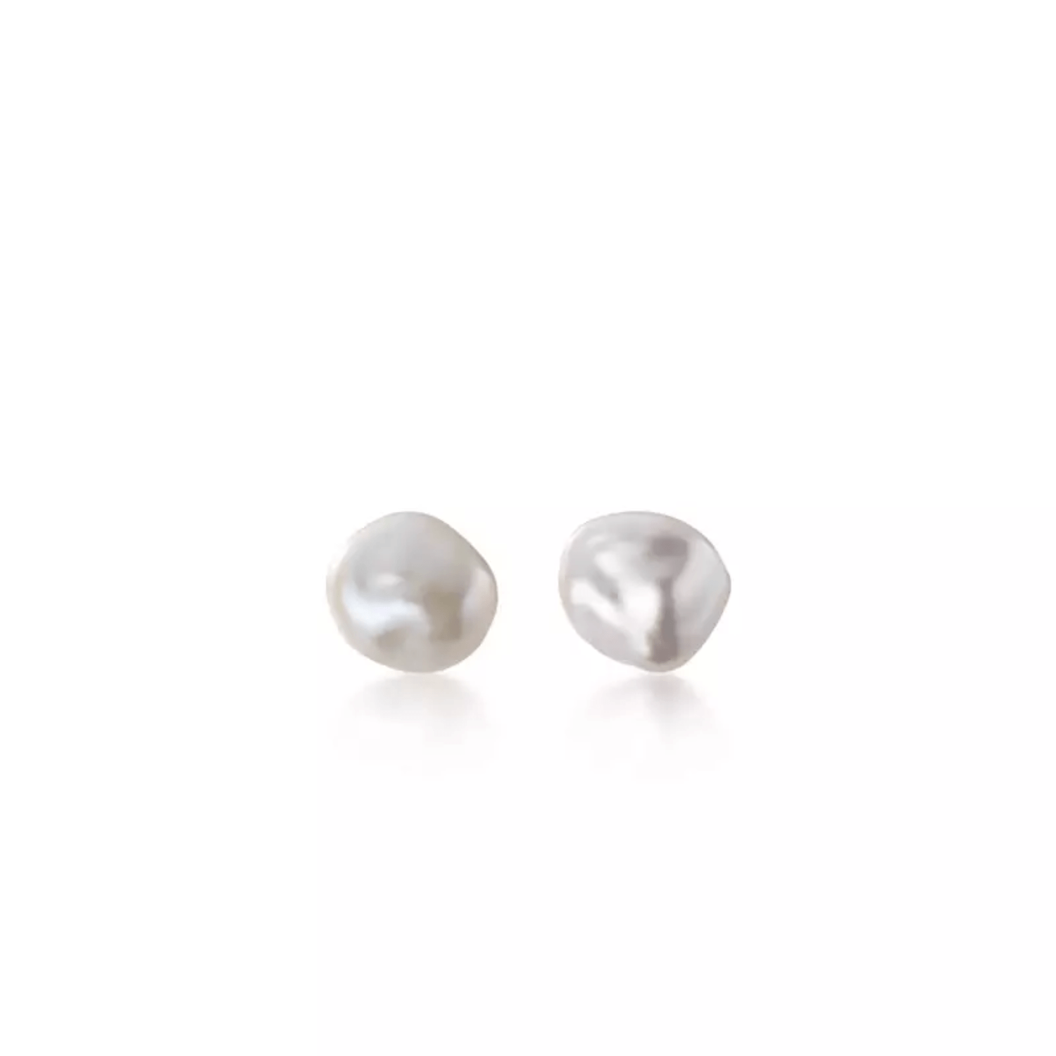 Spero London Women's Baroque Pearl Irregular Stud Earring Sterling Silver In Metallic