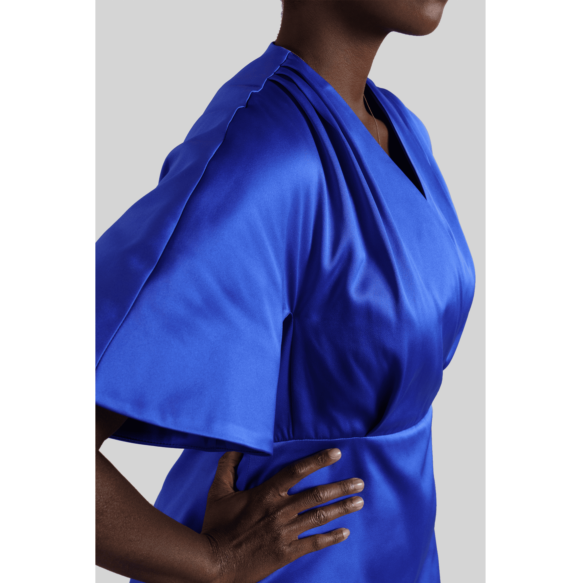 Symphony Womens Plus Size Kimono Bodycon Sleeve Dress, Royal Blue