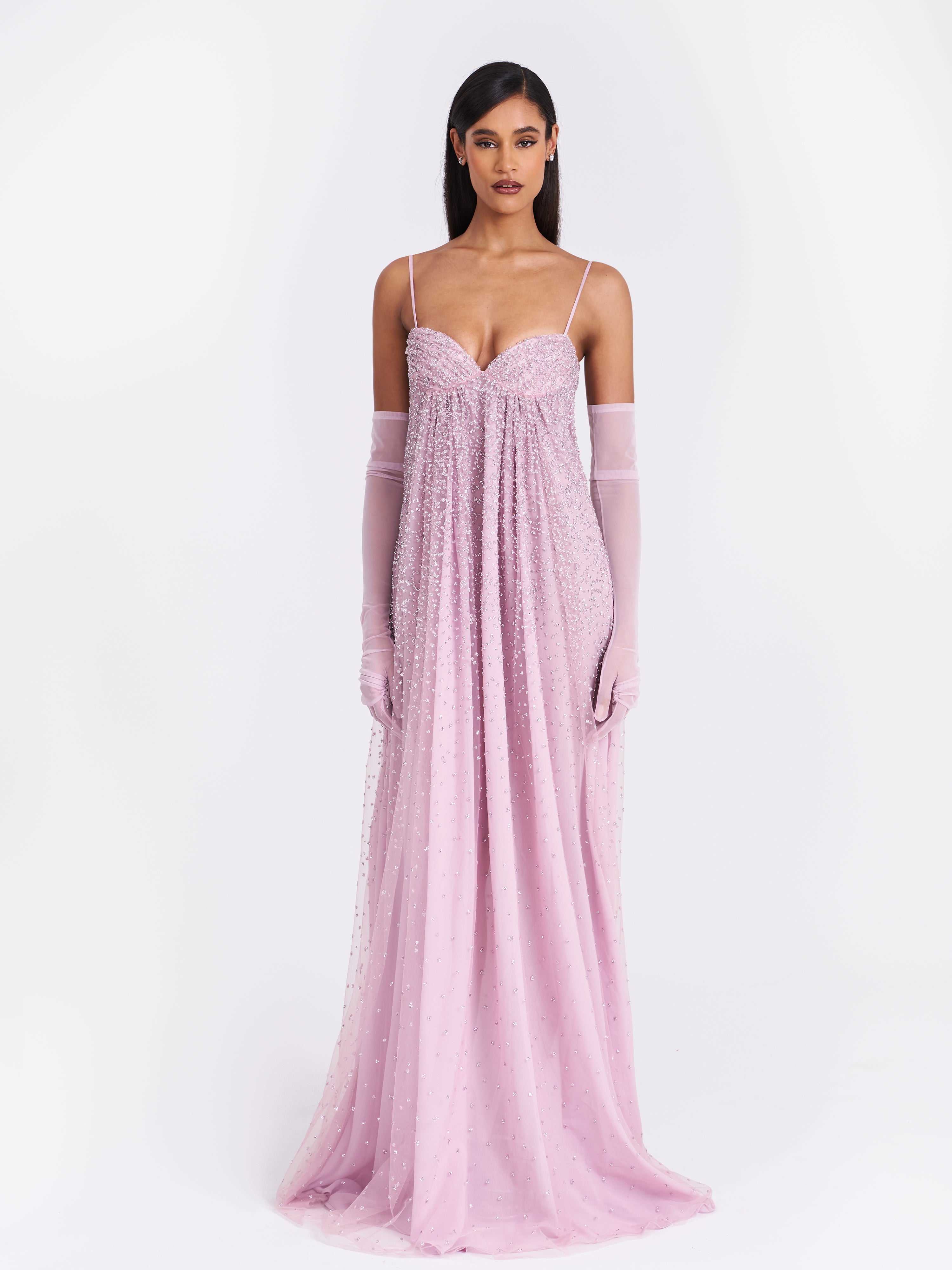 wallie baby blue rhinestone dress Wallie Baby Blue Rhinestone Embellished Mesh Backless Gown