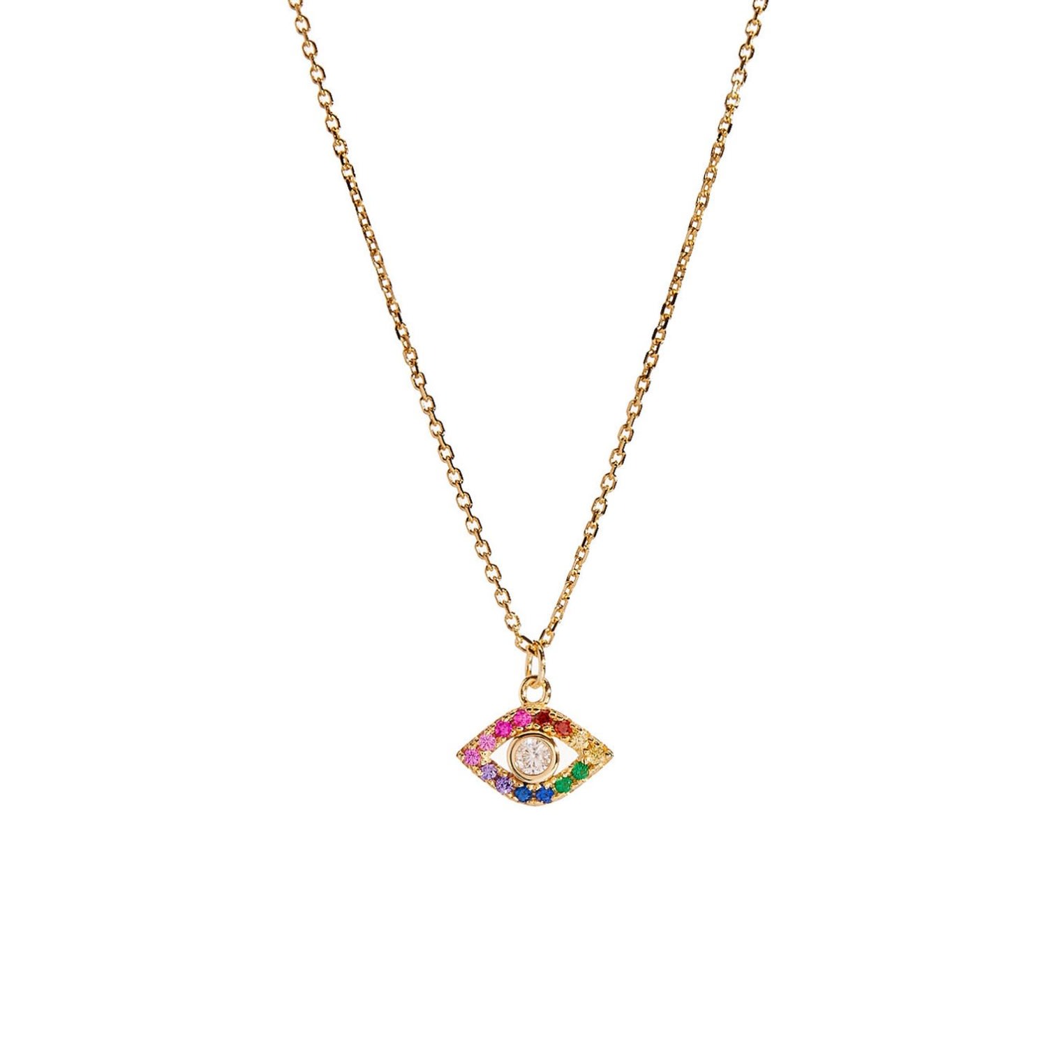 Onewildone Women's Wildest Dreams Evil Eye Necklace In Multi