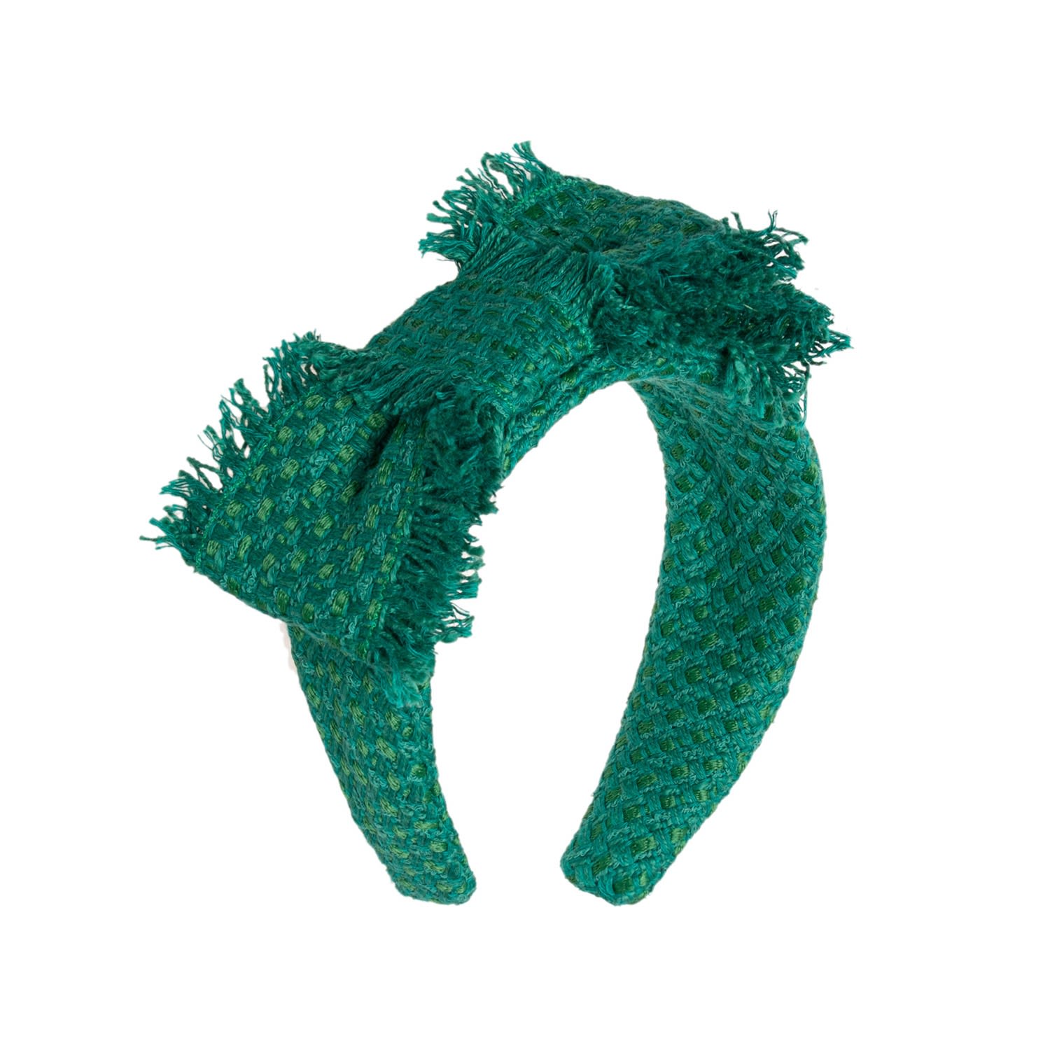 Sibi Hats Women's Kim - Green Tweed Bow Headband