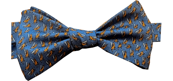 Lazyjack Press Men's Blue Wingman Bow Tie In Blue