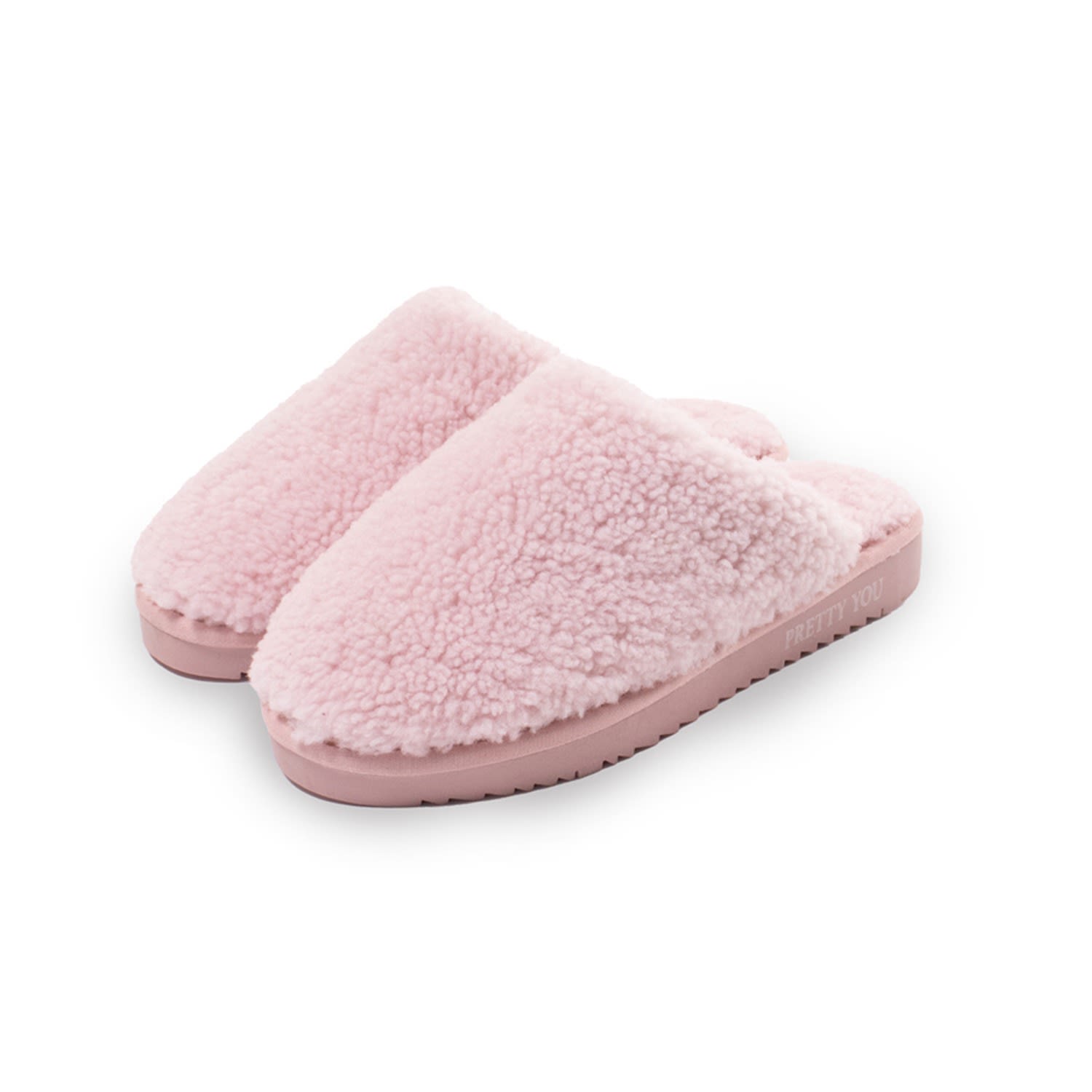 Women's Pink Sheepskin Mule Slipper Jude In Rose | Medium | Pretty You