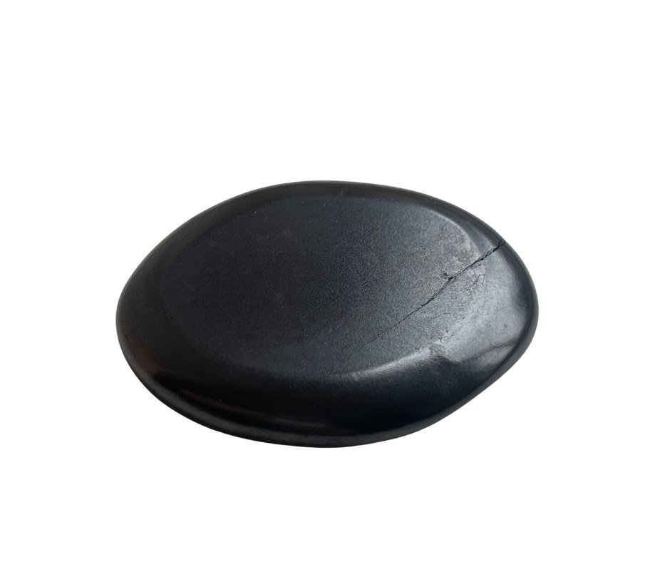 Lemuria Store Black Shungite Oval Piece In Black