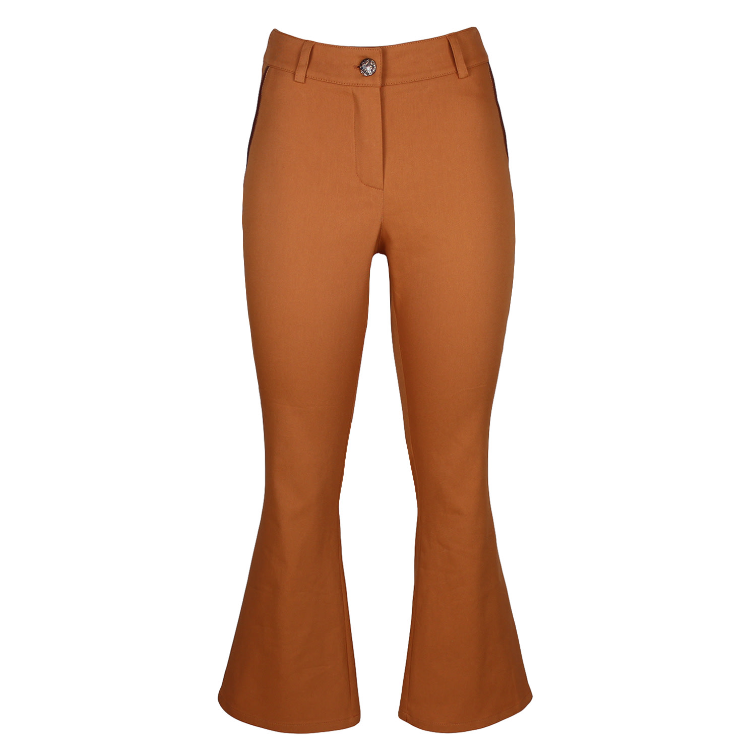Lalipop Design Women's Neutrals Brick Color Cropped Pants In Black