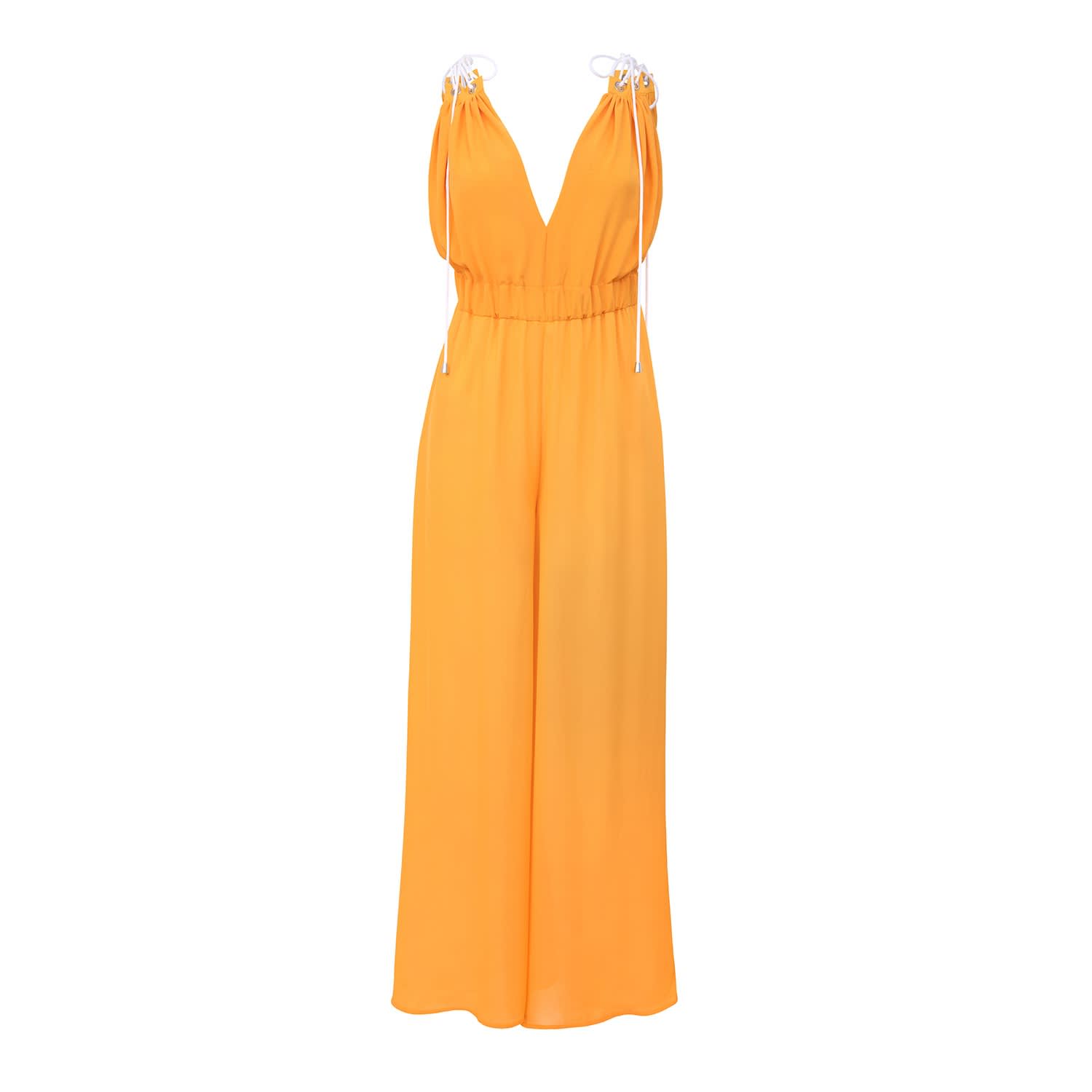 orange formal jumpsuit