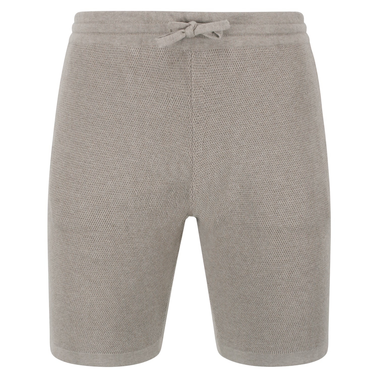 Brown Mens Heavyweight Cotton Aglio Textured Shorts - Fawn Extra Large Paul James Knitwear