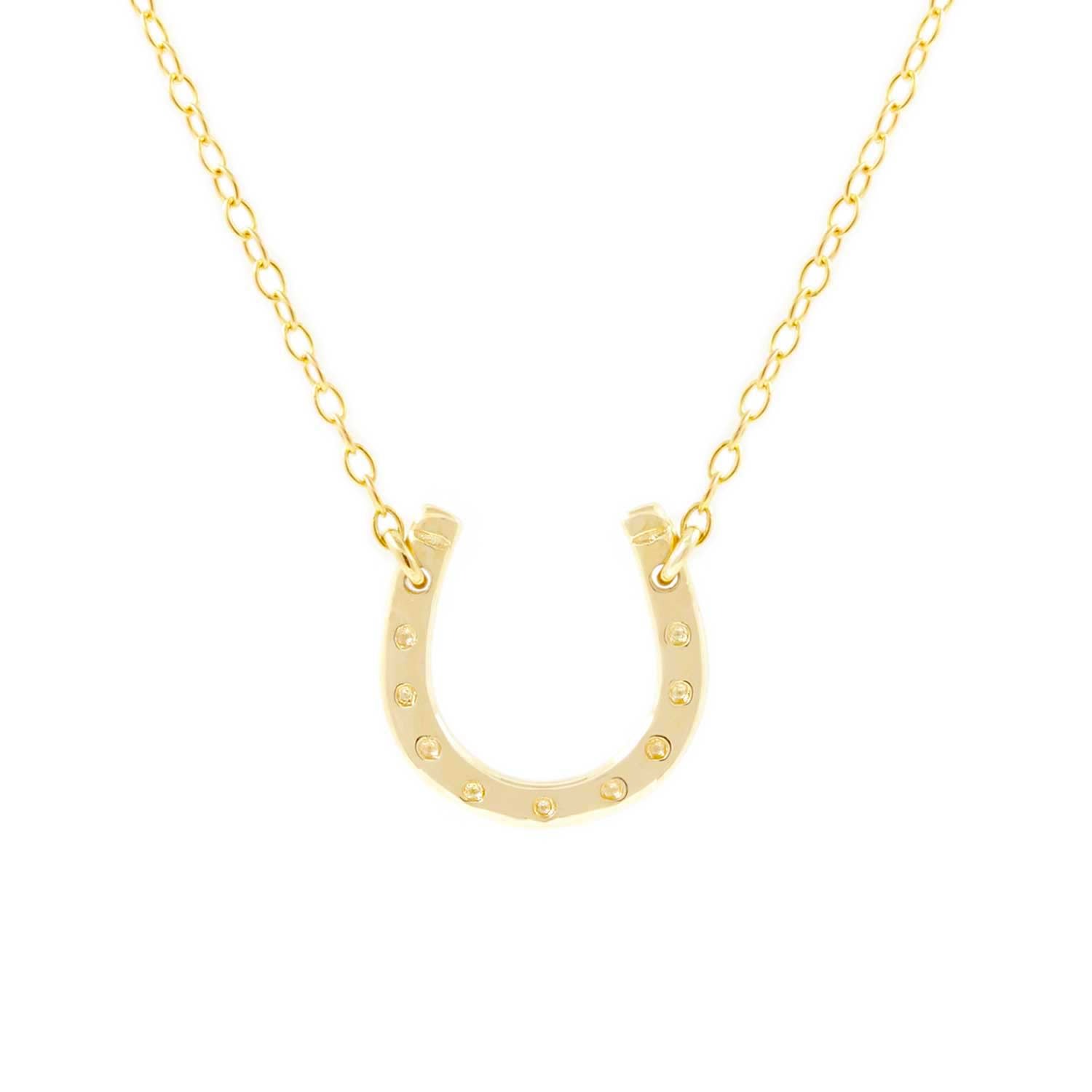 Women’s Horseshoe Necklace - Gold Lee Renee