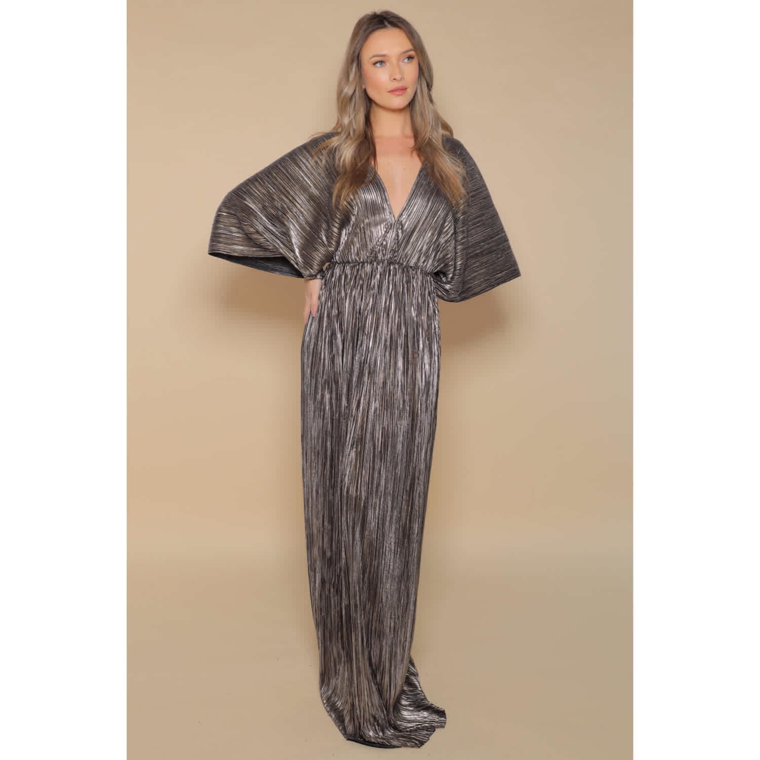 gold and grey dress Beaumont Grey Gold Dress | Occasion Dress in Sizes XXS–6X