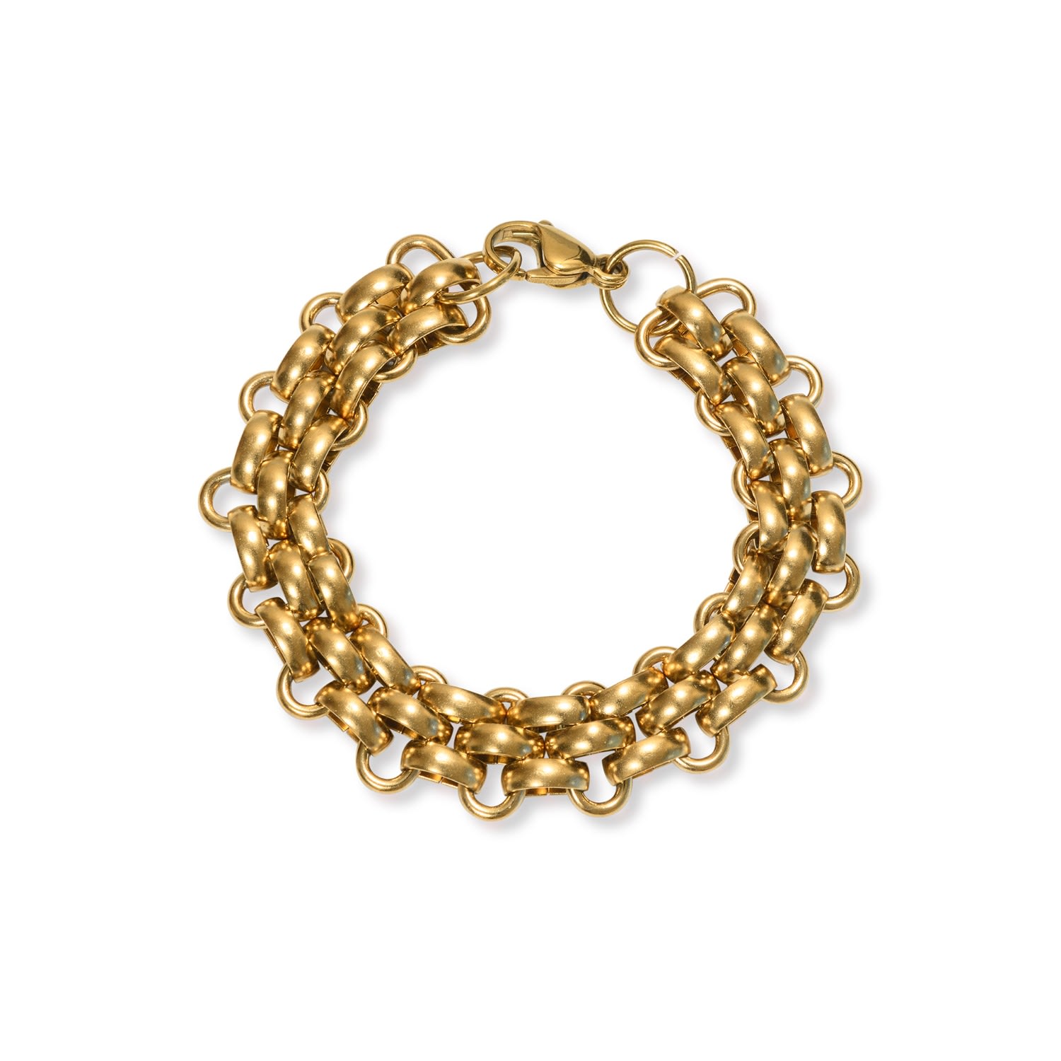 Women’s Gold Knit Bracelet A Weathered Penny