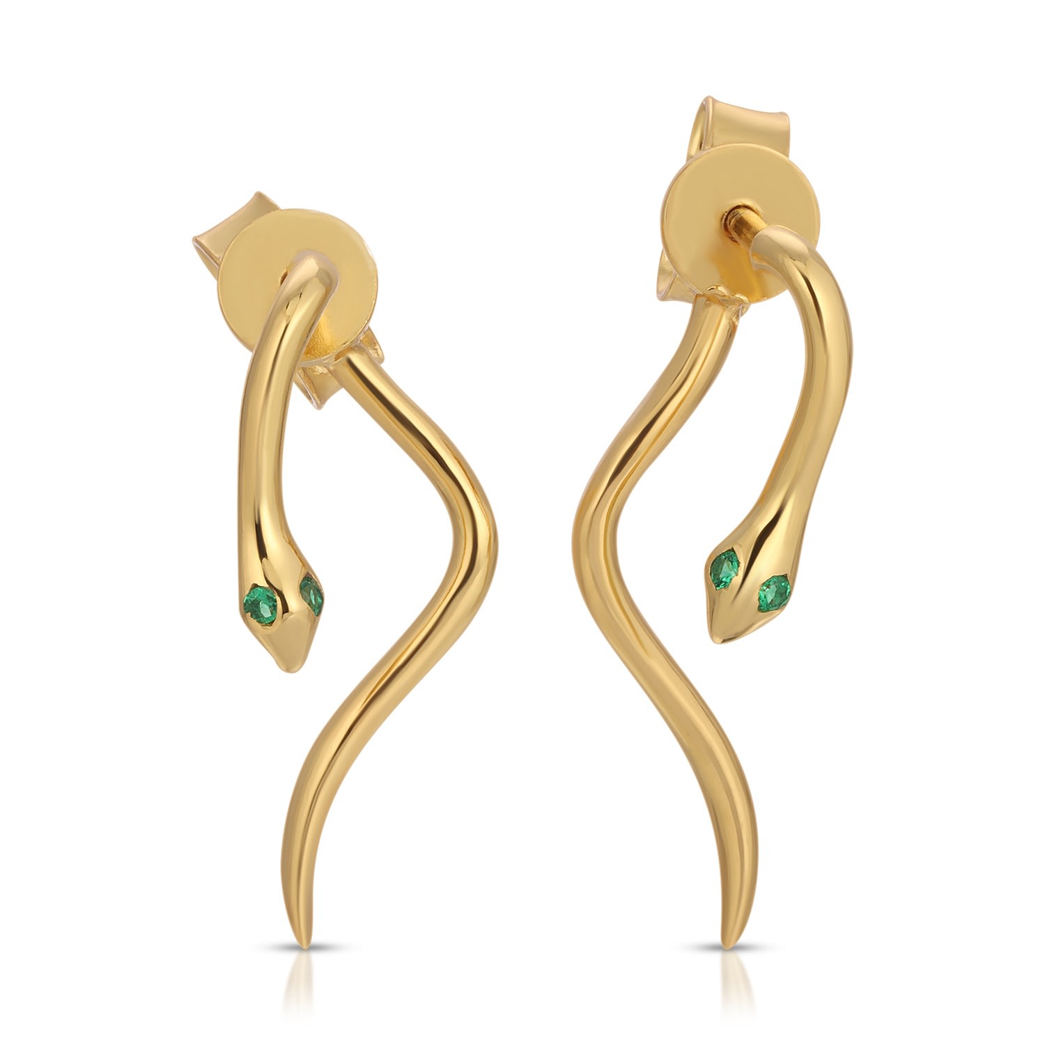 Native Gem Women's Gold Snake Charmer Earrings In Gold