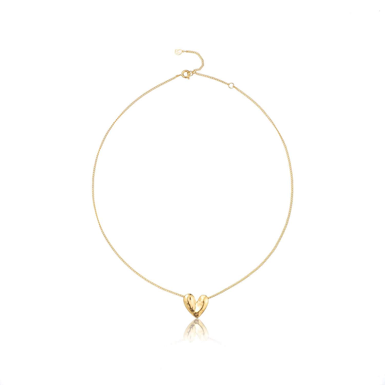 Miss Cecilia Women's Gold Iris Love Heart Necklace In Gold