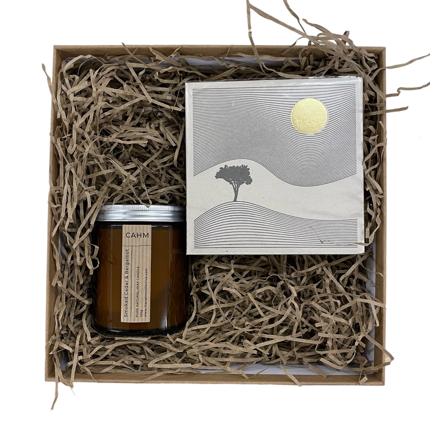 Neutrals / Black Candle & Landscape Matches Gift Set Cahm