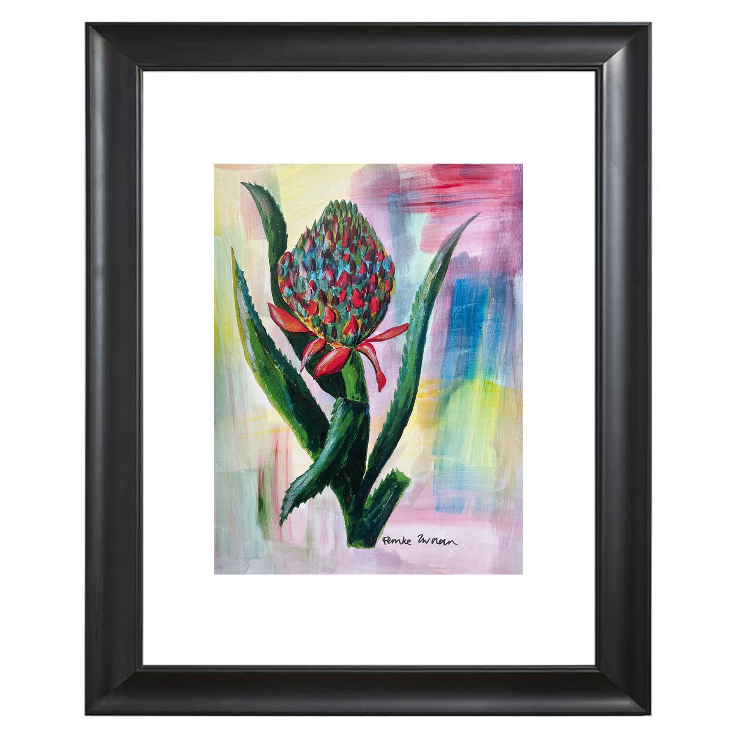 Pineapple Plant Funky Art Print Catchii