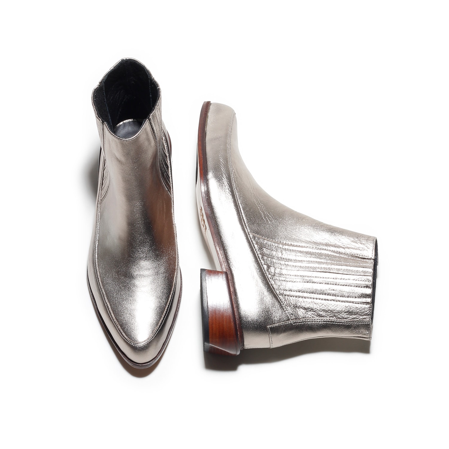 Mafalda Women's Cordelia Silver Ankle Boots In Silver