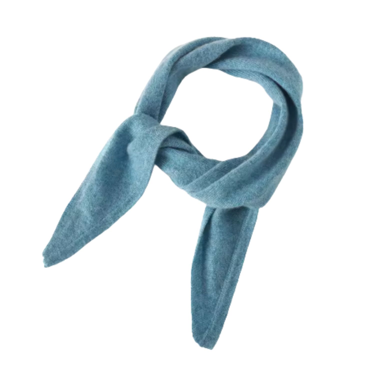 My Little Nature Women's Blue Color Cashmere Neck Tie - Pure Cashmere Mini Scarf Lille Tørklæde
