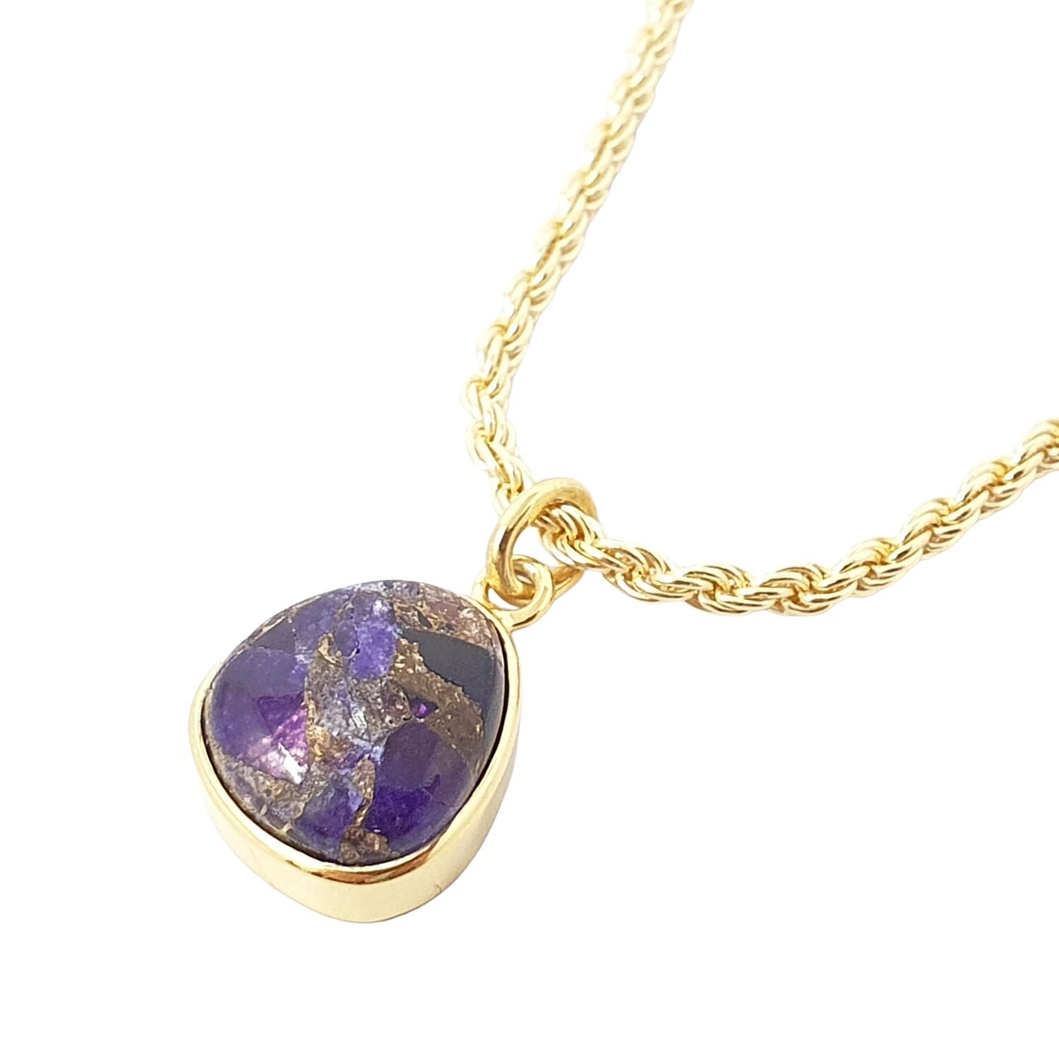 Harfi Women's Gold / Yellow Statement Gold Vermeil Plated Amethyst February Birthstone Crystal Rope Neckla In Gold