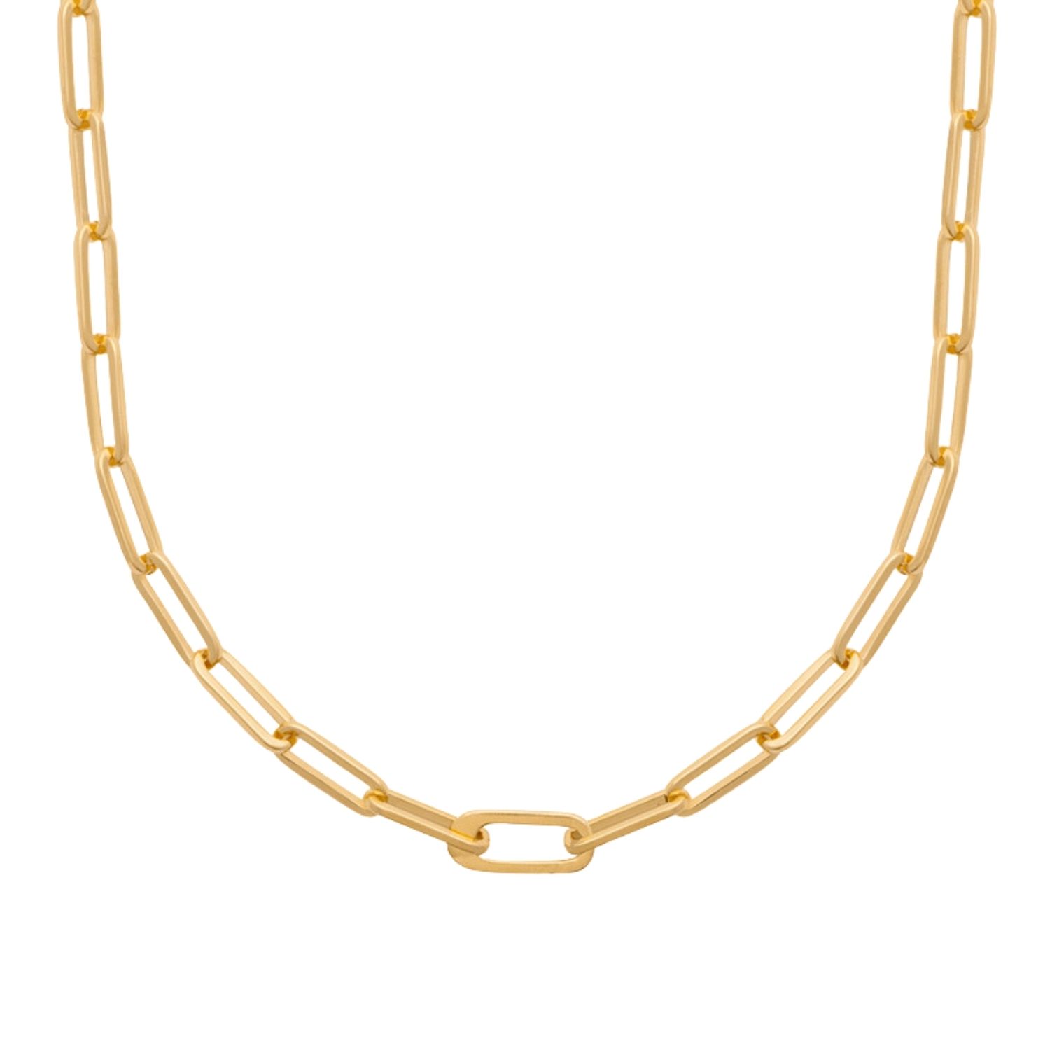 Harfi Women's Gold Vermeil Charm Magic Paperclip Link Statement Necklace In Gold