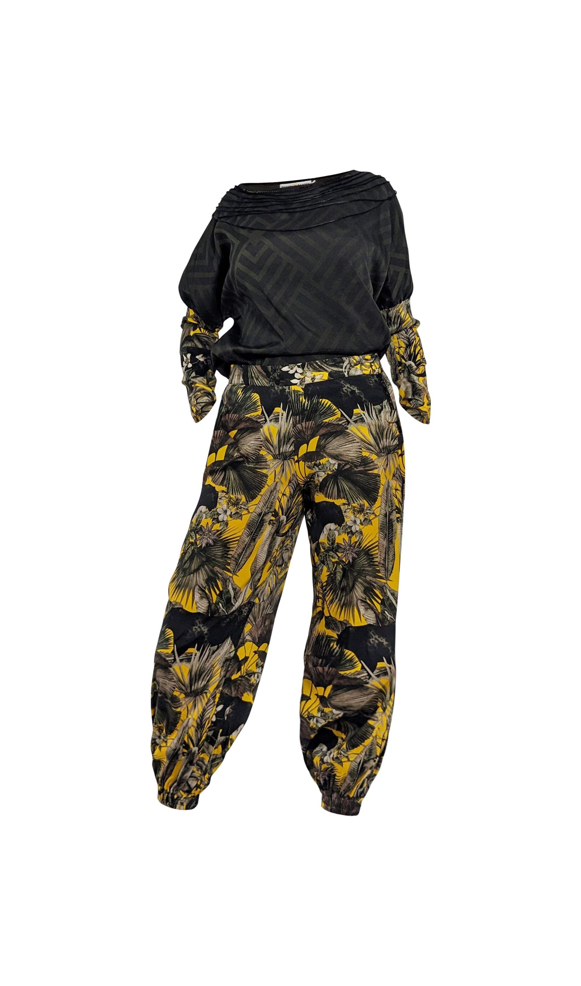 Mary&mary Women's Yellow / Orange / Gold Golden Jungle Blouse