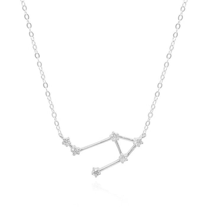 Women’s Libra Zodiac Constellation Necklace In Silver Gold Trip