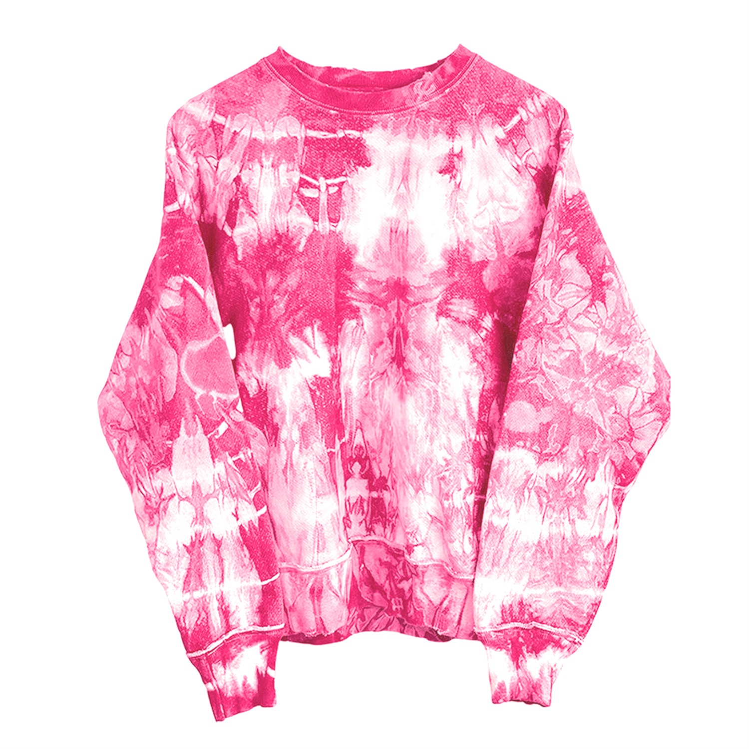 Women’s Pink / Purple Barbie Bubblegum Pink Tie Dye Reconstructed Sweatshirt Medium Zenzee