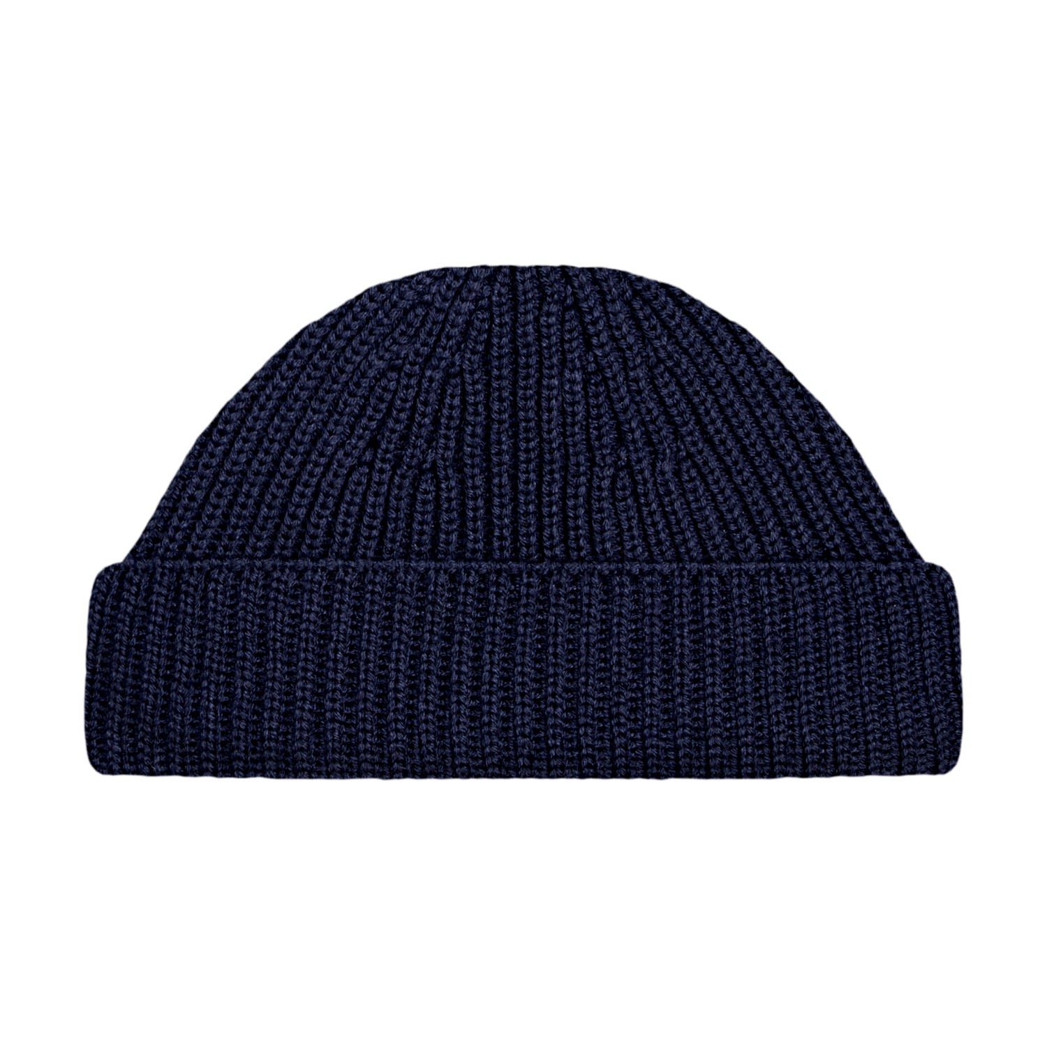 Paul James Knitwear Men's Blue Heavyweight Extra Fine Merino Craster Fisherman Beanie - Navy In Blue