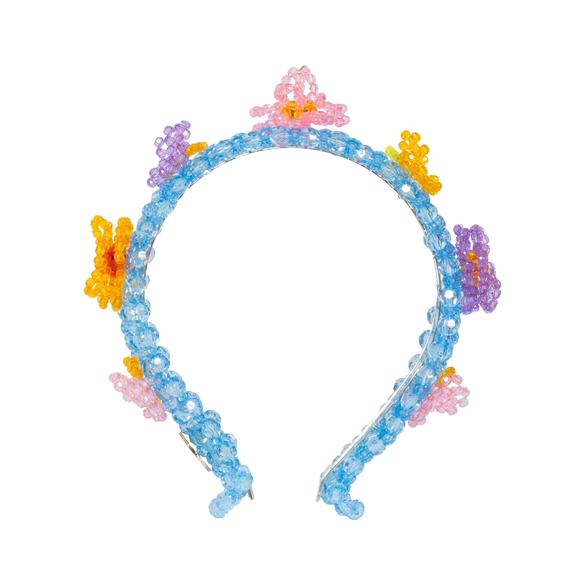Women's Dreamy Blue Floral Beaded Headband | Tillie Beads