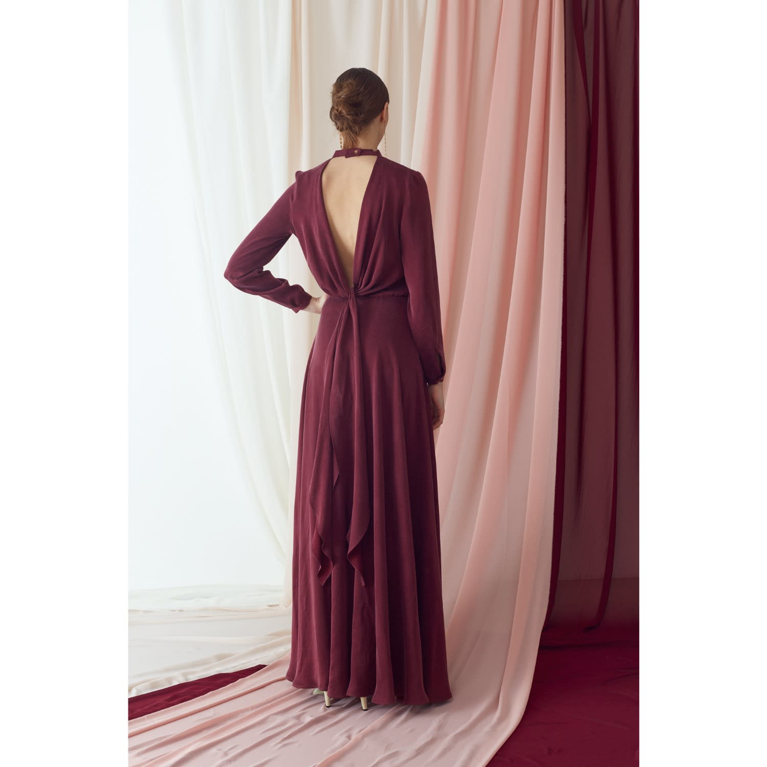 burgundy maxi dress canada