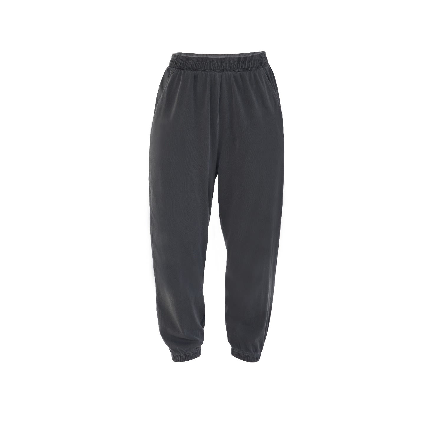Earth Body Women's Grey Coral Capri Lounge Natural-body Pant With Pockets In Carbon In Grey